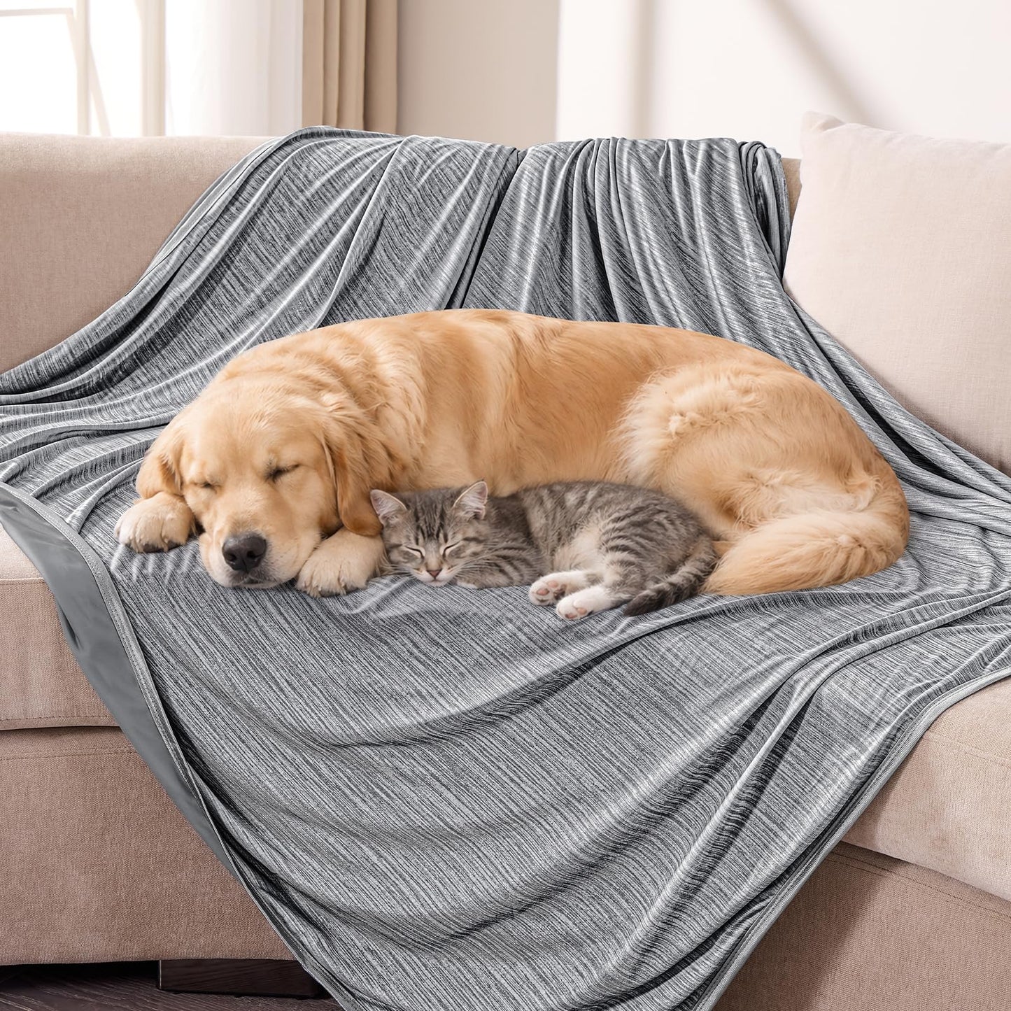 KMUSET Cooling Blanket Twin (60"X80") Breathable Summer Blanket, Dual-Sided Cooling Fabric, Lightweight Mothers Gifts Blankets for Couch or Bed,Cold Blankets for Hot Sleepers, Teens & Adults,Grey
