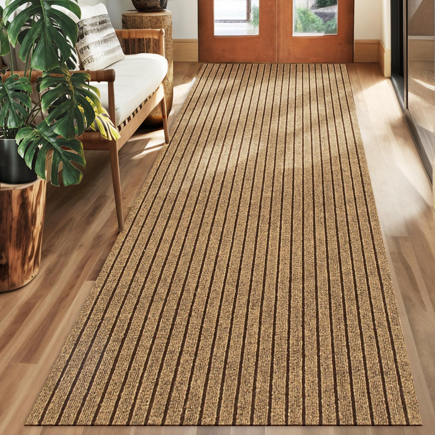 koloko 2ft x 6ft Runner Rug Non-Slip Outdoor Indoor Carpet Runner Custom Size Floor Runners Area Rugs Mat with Rubber Backing for Hallway Entryway Balcony Patio Kitchen Garage Stair Laundry
