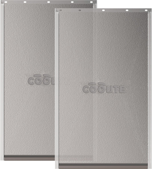 Cooute 2 Pack Dog Door Replacement Flap with Magnetic Closure, Compatible with PetSafe Freedom Dog and Cat Door PAC11-11039 Large 10 1/4" w x 17" h Pet Door Flap with Screws