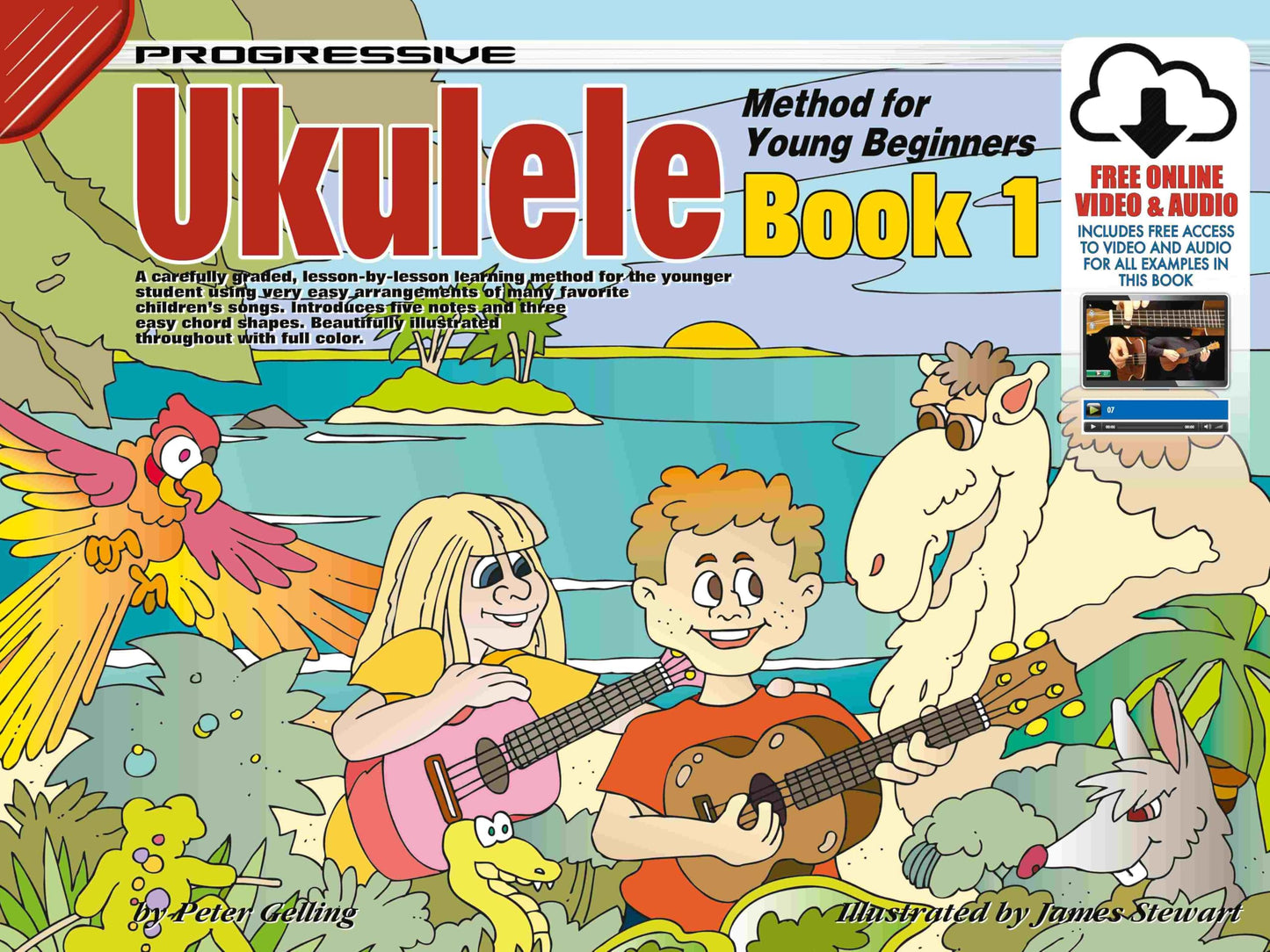 CP15002 - Progressive Ukulele Method for Young Beginners Book 1 Bk/CD/DVD