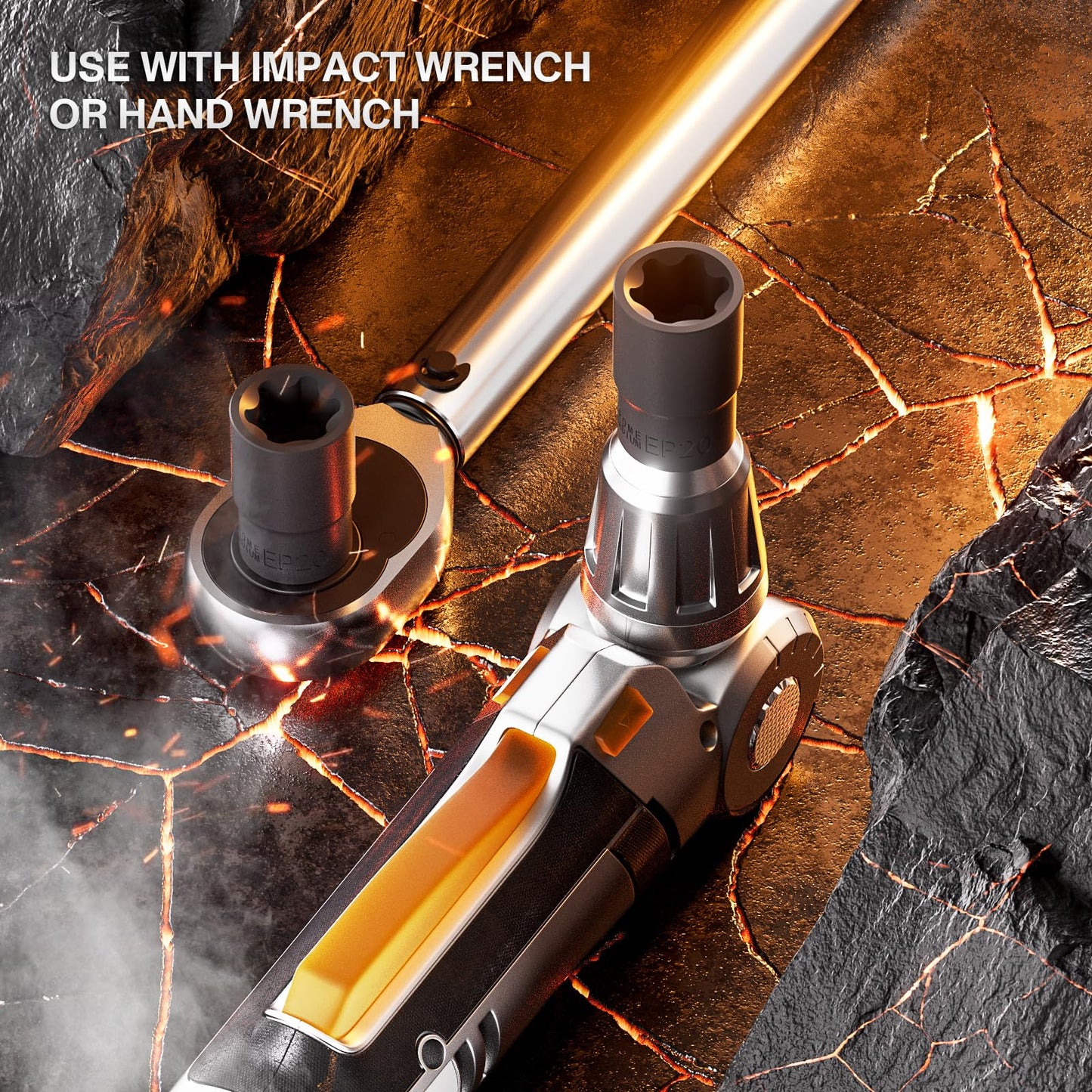 YEKEPRO External Torx Plus 19pc Socket Set, 6 Point EP Socket with 1/2'' 3/8'' 1/4'' Drive EP4 EP5 EP6 EP7 EP8 EP10 EP11 EP12 EP14 EP16 EP18 EP20 EP22 EP24 EP26 EP28 EP30 EP32