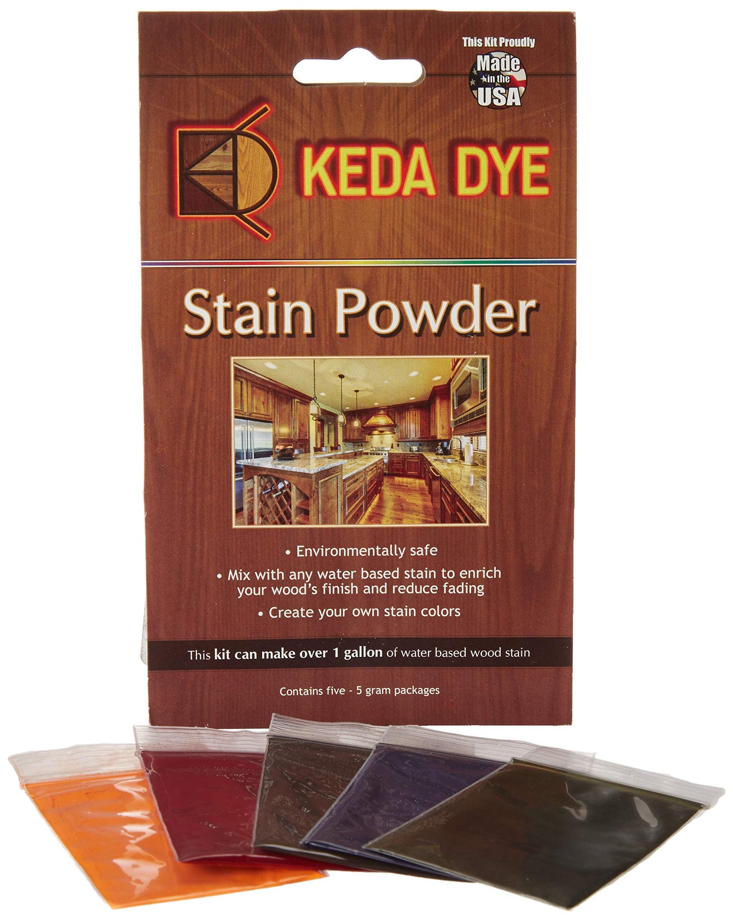 Wood Dye Kit With 5 Colors - Makes 5 Quarts of Stain