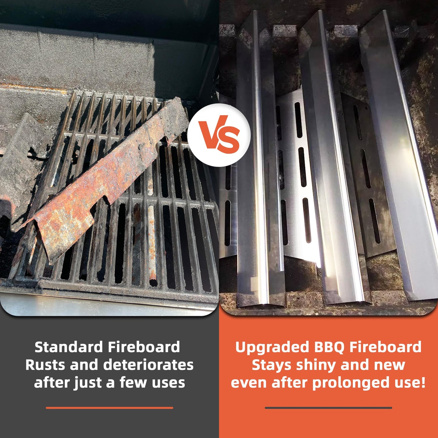 2 Pack Heat Deflectors & 5 Pack Flavorizer Bars for Weber Genesis 300 Series E310 E320 E330 S310 S320 S330, Front Control Knobs, Porcelain-enameled, Replaces Weber 7620 7621 7622