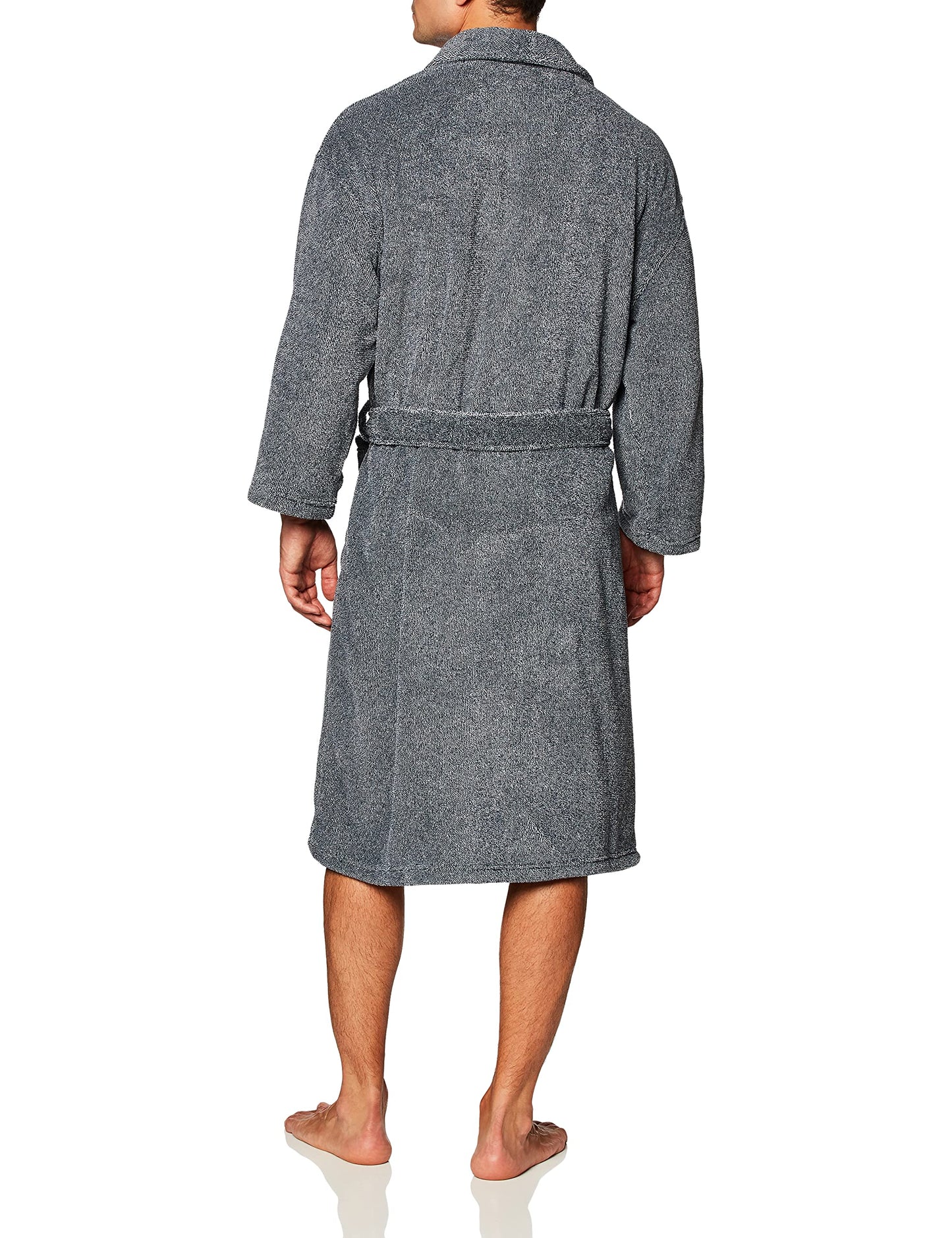 Nautica Men's Long Sleeve Cozy Soft Plush Shawl Collar Robe, Navy (Kr06f7), One Size