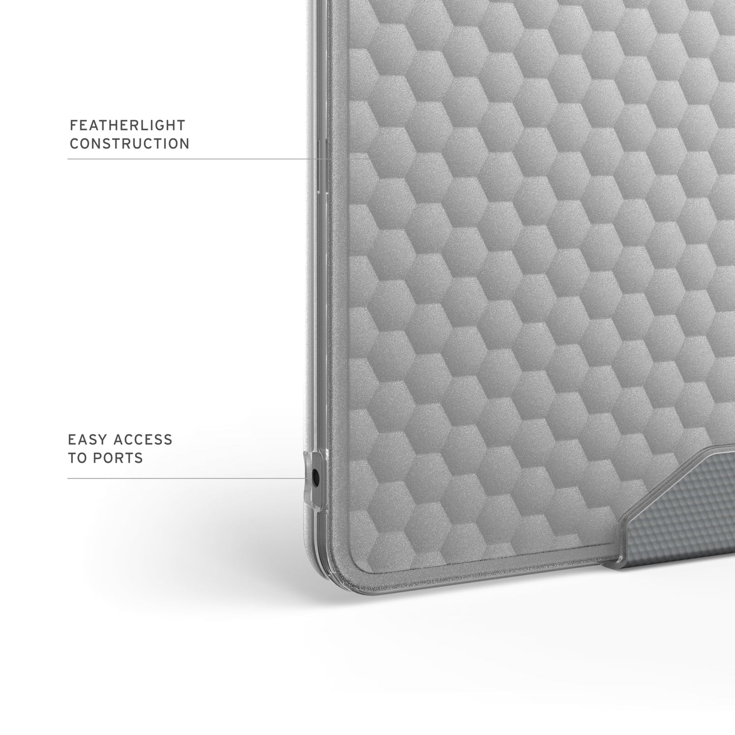 URBAN ARMOR GEAR UAG Designed for MacBook Air 13" M4/M3/M2 2022-2025 (A2681, A3113, A3240) Case - Rugged One Piece Hardshell Transparent Clear Scratch Resistant Protective Cover, Essential Armor Ice