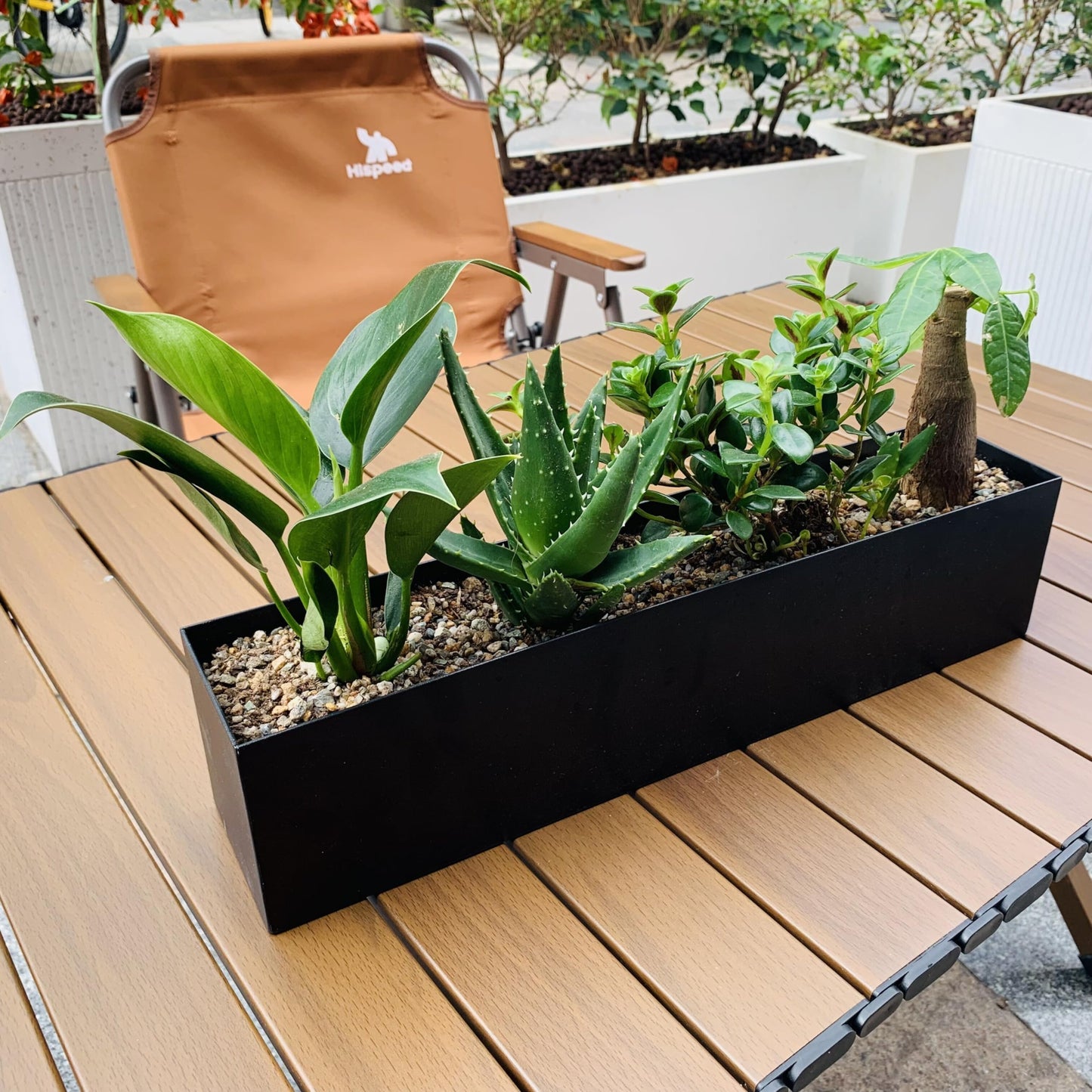 PSOIRGCNH Modern Metal Steel Trough Planter - Rectangle Planters for Indoor Planters - 16" Window Sill Planters - Table or Window Boxes Planter - Windowsill Herb Planter(1pc Short Black)