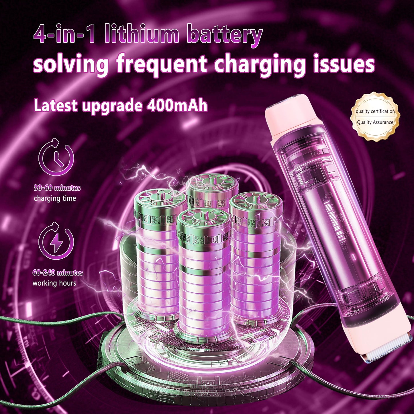 2025 Upgrade bikini trimmer women【SGS Certification 5W Ultra-High Power German brushless motor】electric razor for women-IPX7 Waterproof Bikini Shaver for Ceramic Blade Suitable for Underarm Leg Arm Body