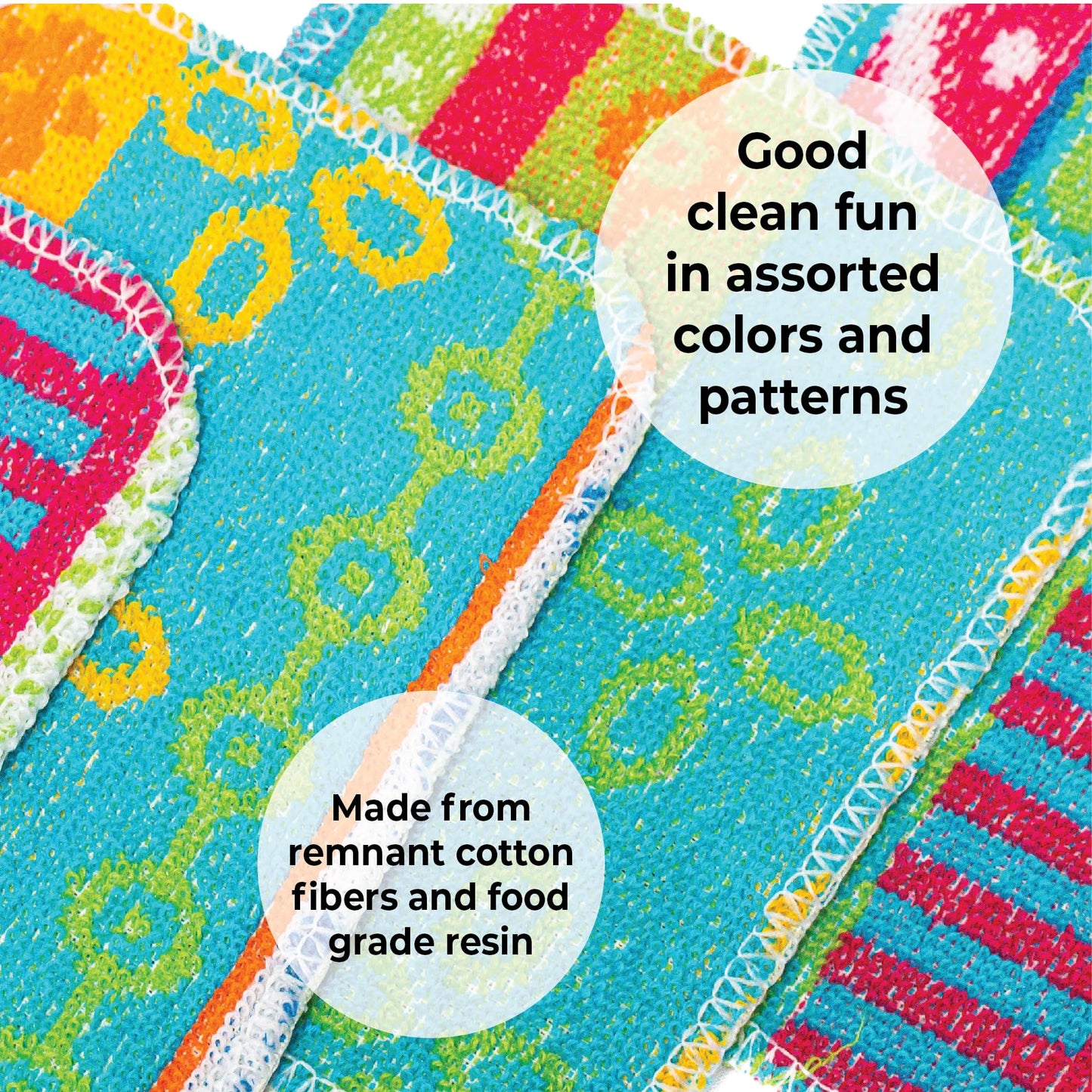 Skoy Scrub, 8-Pack Reusable, Non-Scratching Dish Scrubber for Kitchen and Household Cleaning, Planet-Friendly, Dishwasher Safe Soft Scrub, Monochromatic Colors