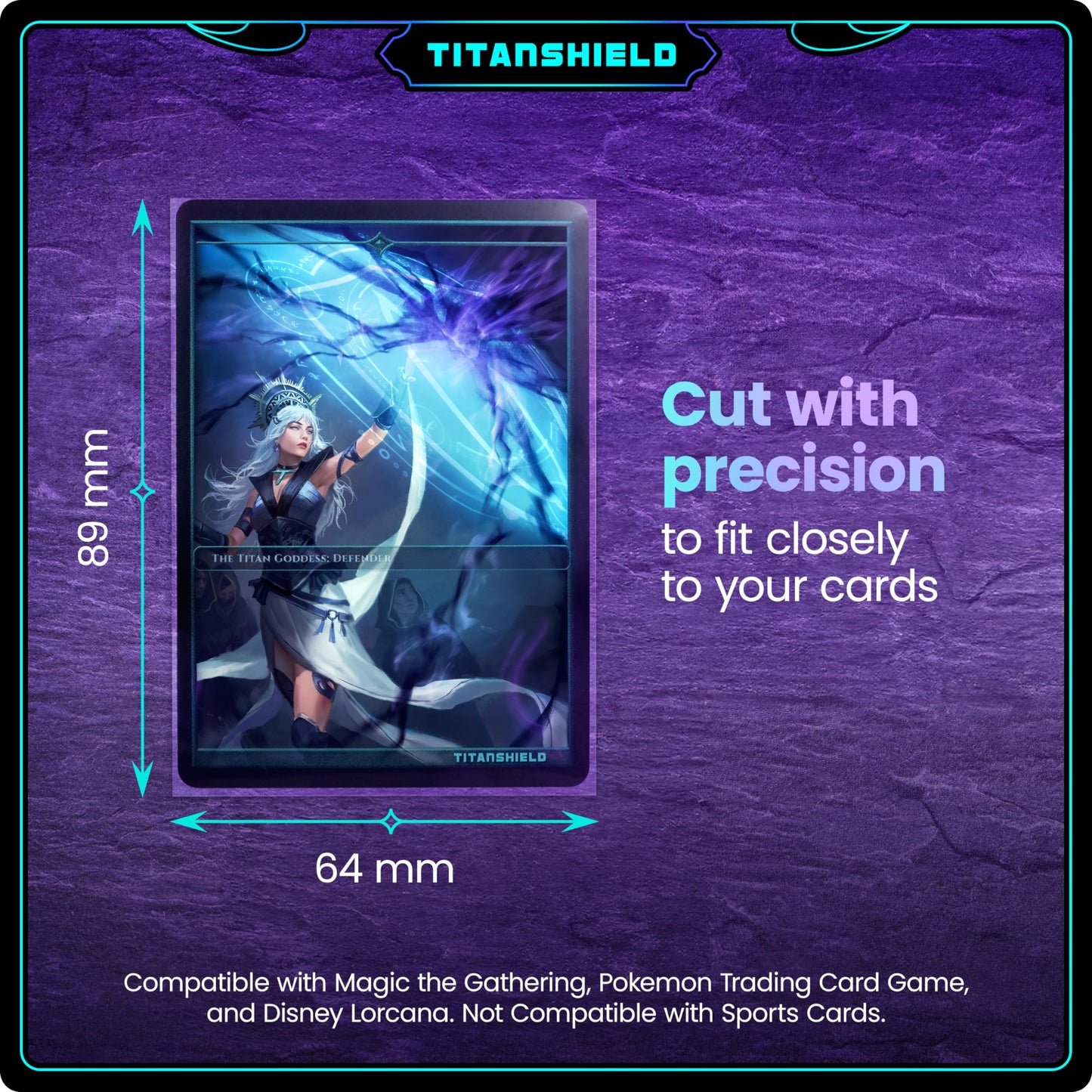 TitanShield | Inner Sleeves | Perfect Fit Card Sleeves | Compatible with Pokémon Cards MTG Magic The Gathering Lorcana | for Double Sleeving (Daylight (Transparent), 1000 ct)