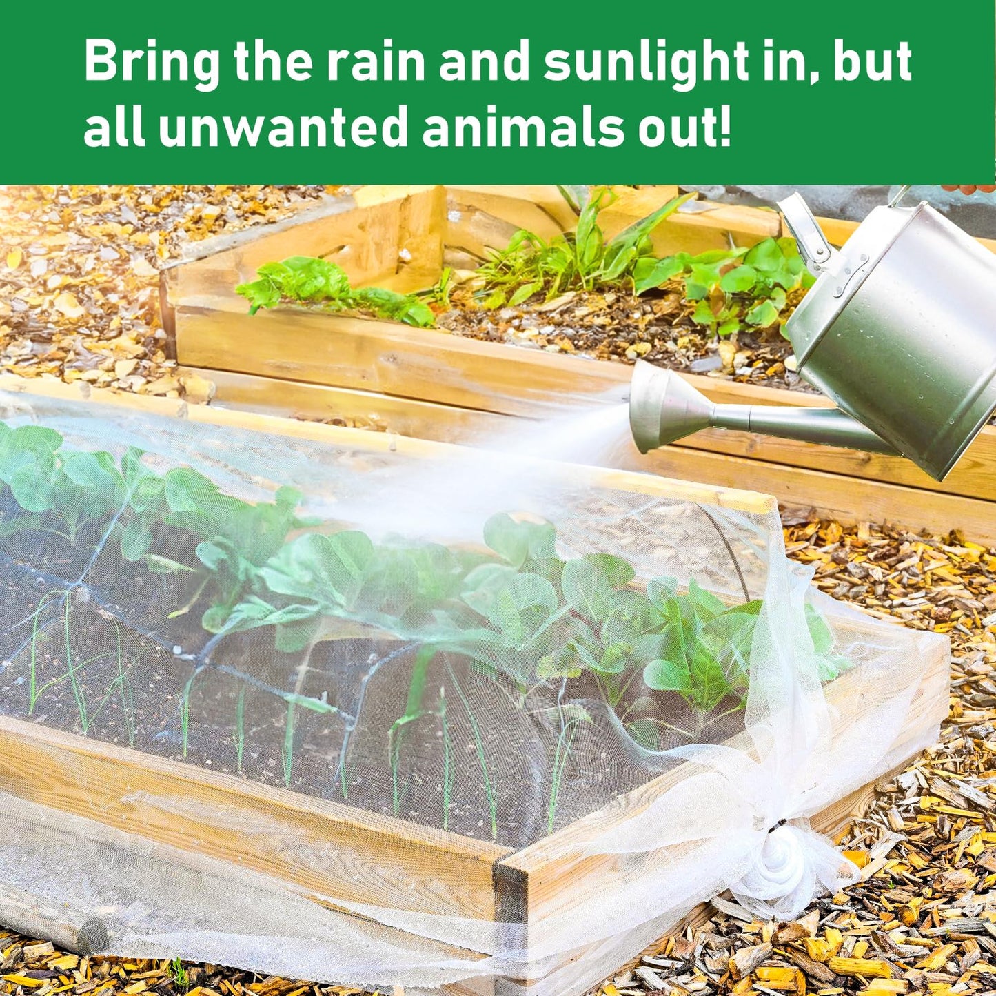 2Pack 10x30ft Garden Netting Mesh Barrier, Ultra Fine Mosquito Net for Patio,Garden Netting for Raised Beds,Fruit Tree Netting for Garden Protection Blueberry Bush Netting Cover