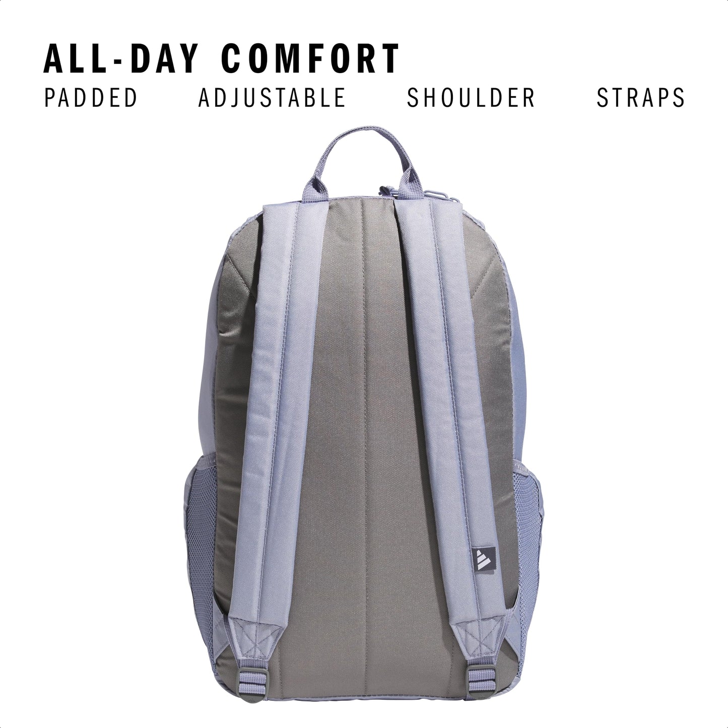 adidas 3-Stripe Classic Backpack for Men and Women, Bag with Laptop Sleeve, Silver Violet Purple/Grey Four/5.0, One Size, 3-stripe Classic Backpack for Men and Women, Bag With Laptop Sleeve