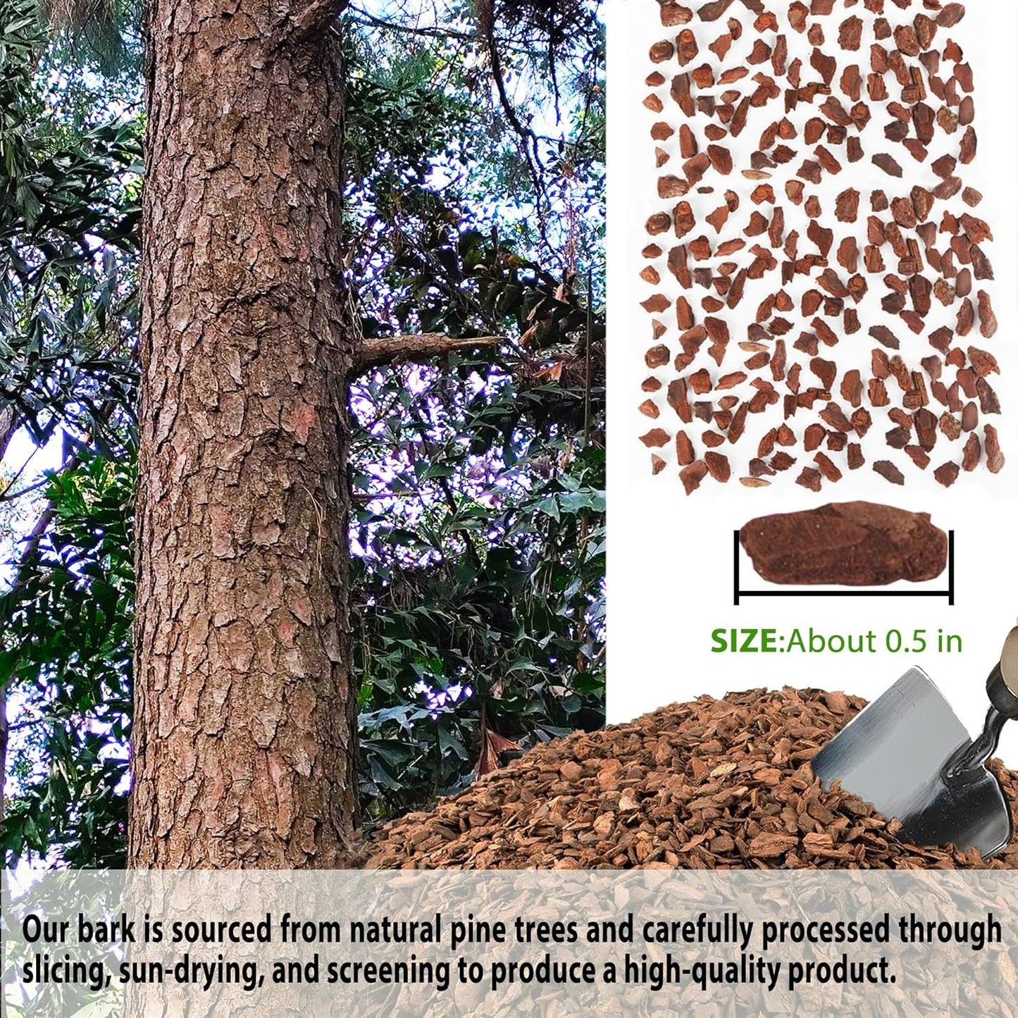 17 litres Orchid Bark - Natural Mulch for Orchids & Tropical Plants, Promotes Root Development and Soil Amendment for Healthy Plant Growth (Small Size)