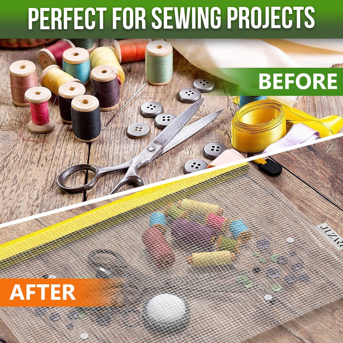 22 Pack Mesh Zipper Pouch Bags 10x14 Inch - Plastic Document Organizing Pouches - Letter Size With Zipper for Filing and Storage