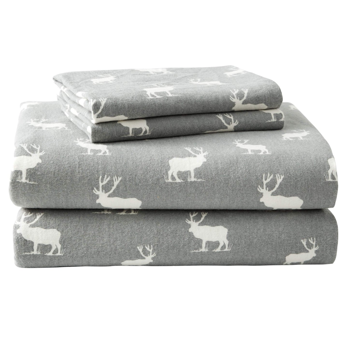 Eddie Bauer - Queen Sheet Set, Warm Breathable Cotton Flannel Bedding with Deep Pockets, Brushed for Extra Softness, Cozy Home Decor, Oeko-Tex Certified (Elk Grove, Queen)