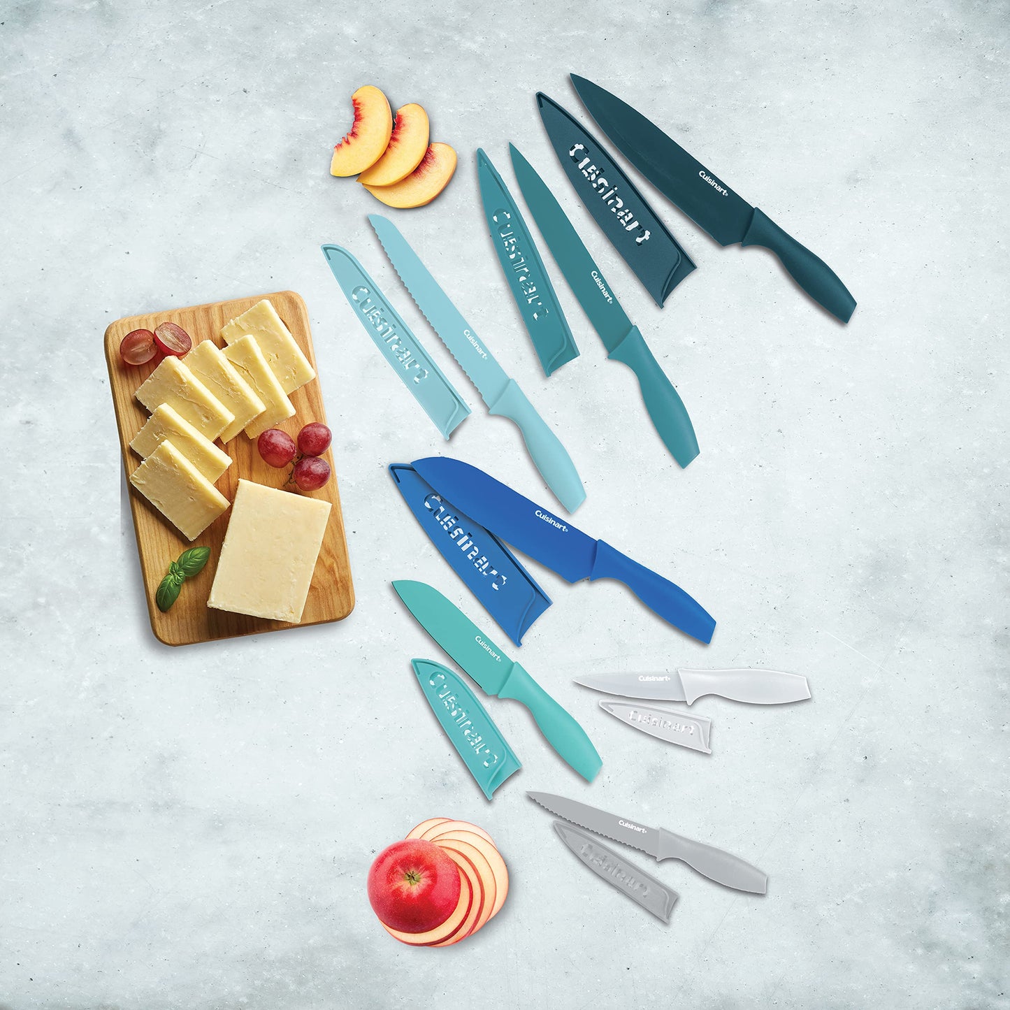 Cuisinart 14-Piece Non-Stick Ceramic Coated Stainless Steel Cutlery Knife Set with Matching Blade Guards (CA-14AMC), Amazon Exclusive