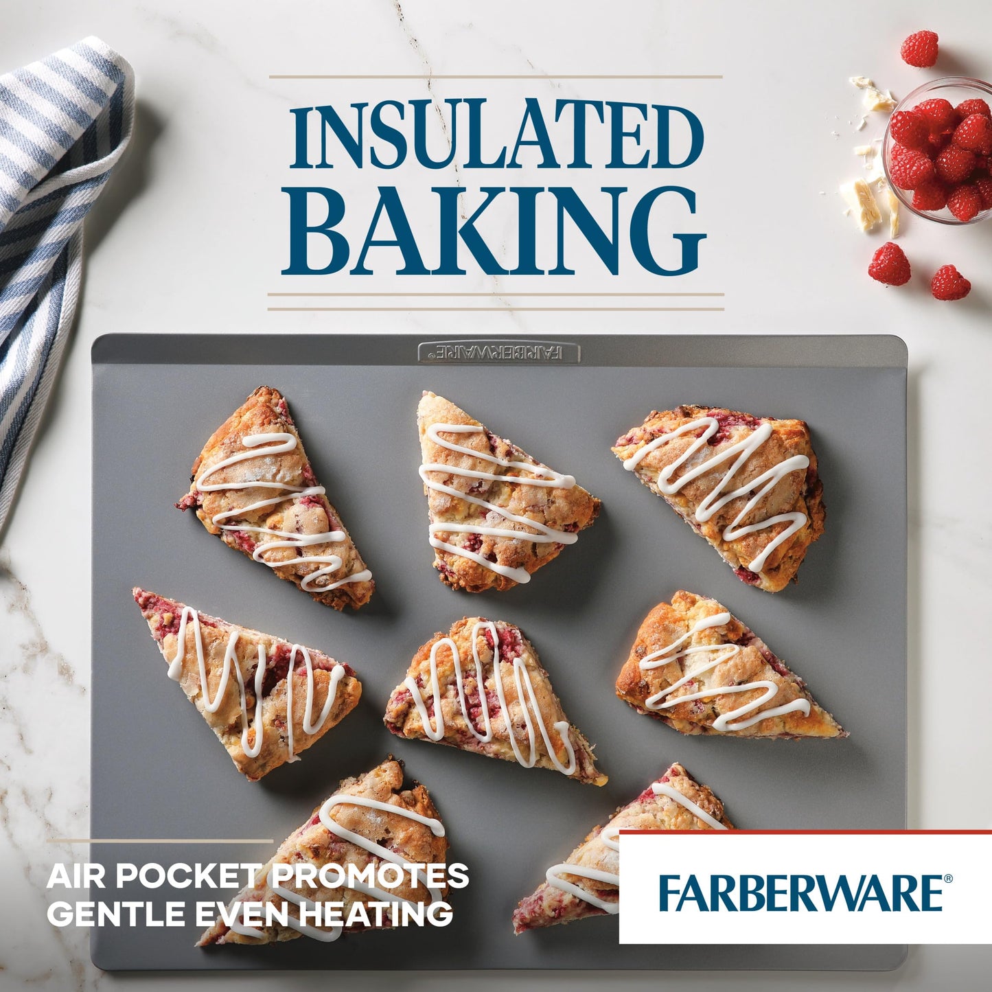 Farberware Insulated Bakeware 15.5-Inch x 20-Inch Jumbo Cookie Sheet