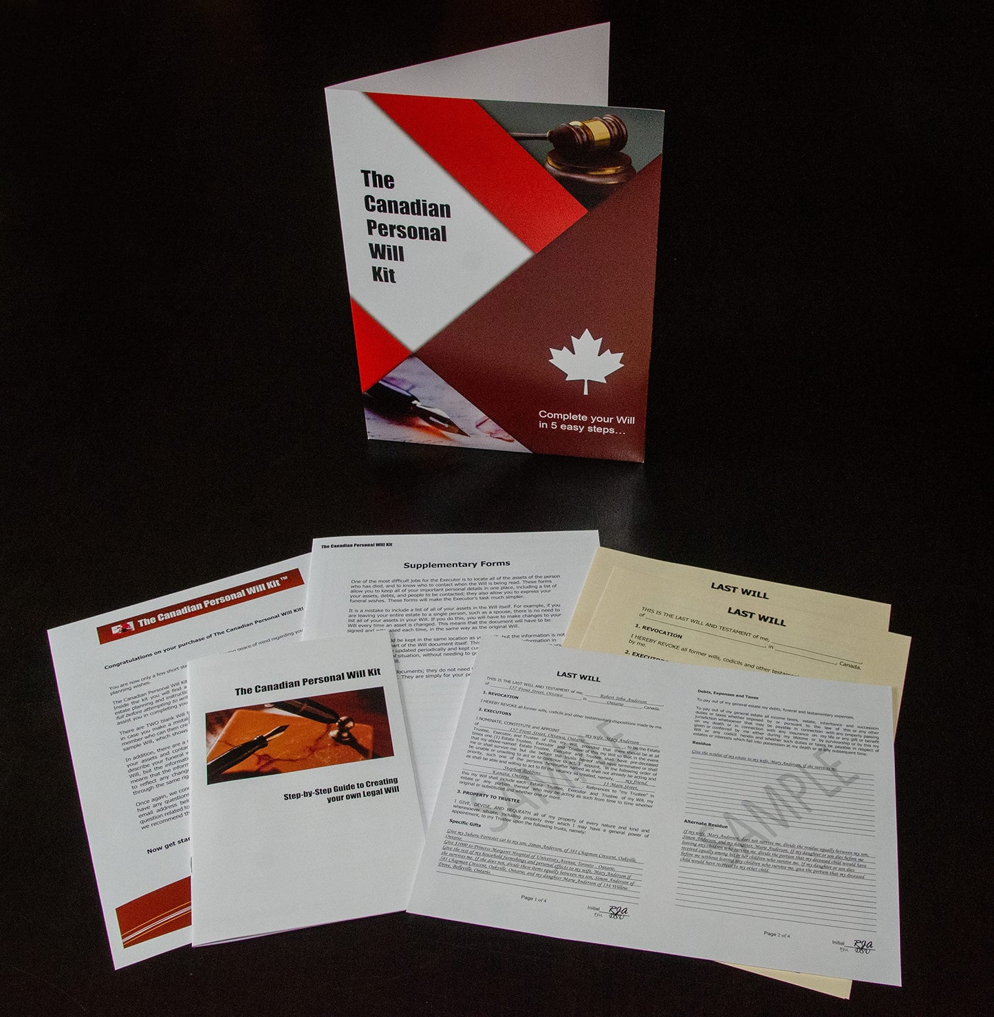 The Canadian Personal Will Kit (2026 Version) - Simple Easy DIY Legal Last Will and Testament Forms