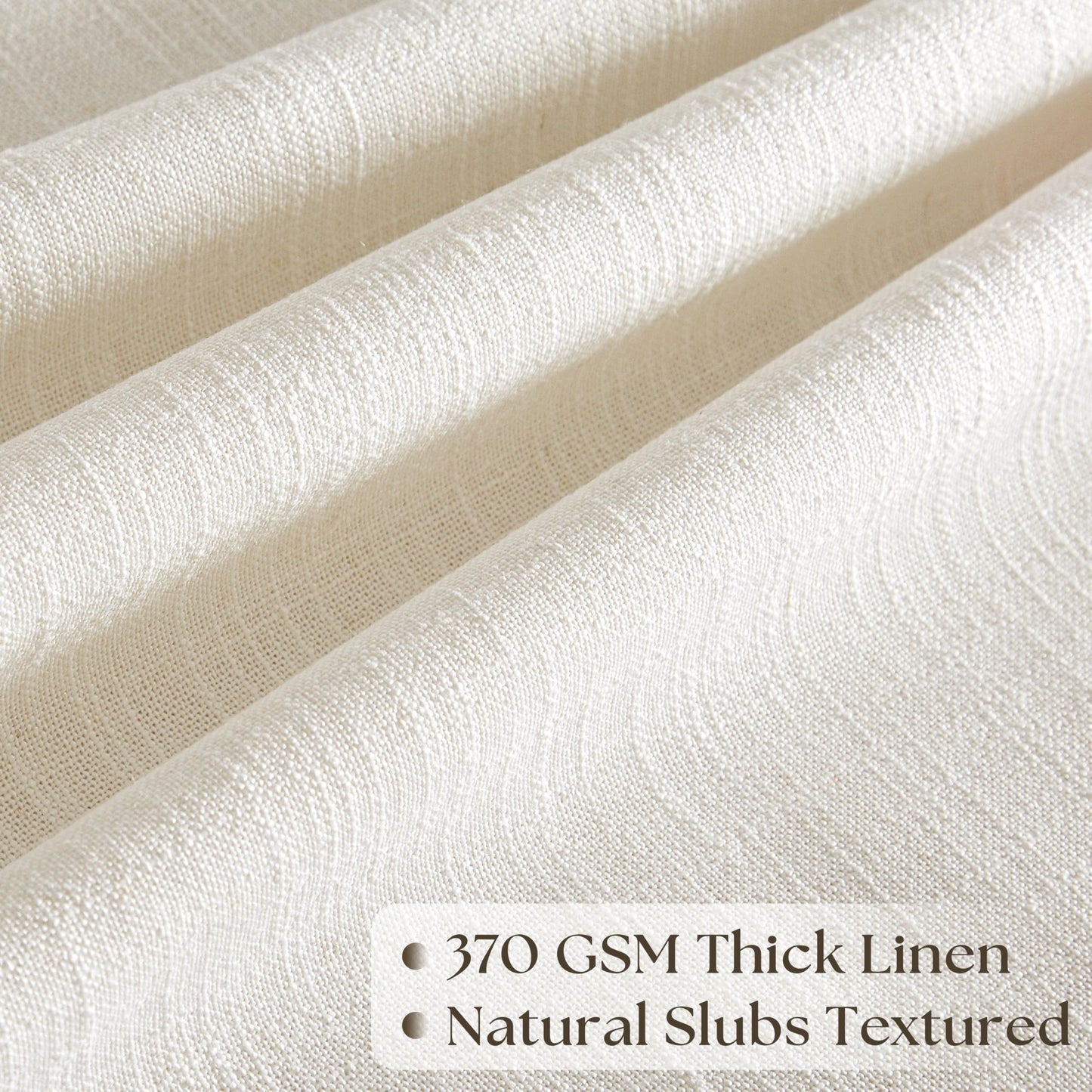 Extra Wide Linen Curtains 90 Inches Long 70 Inch Wide for Living Room Bedroom Light Filtering Cream Natural Pinch Pleated Curtains Neutral Boho Hooks Rings Back Tab Sliding Glass Door 70Wx90L 1 Panel