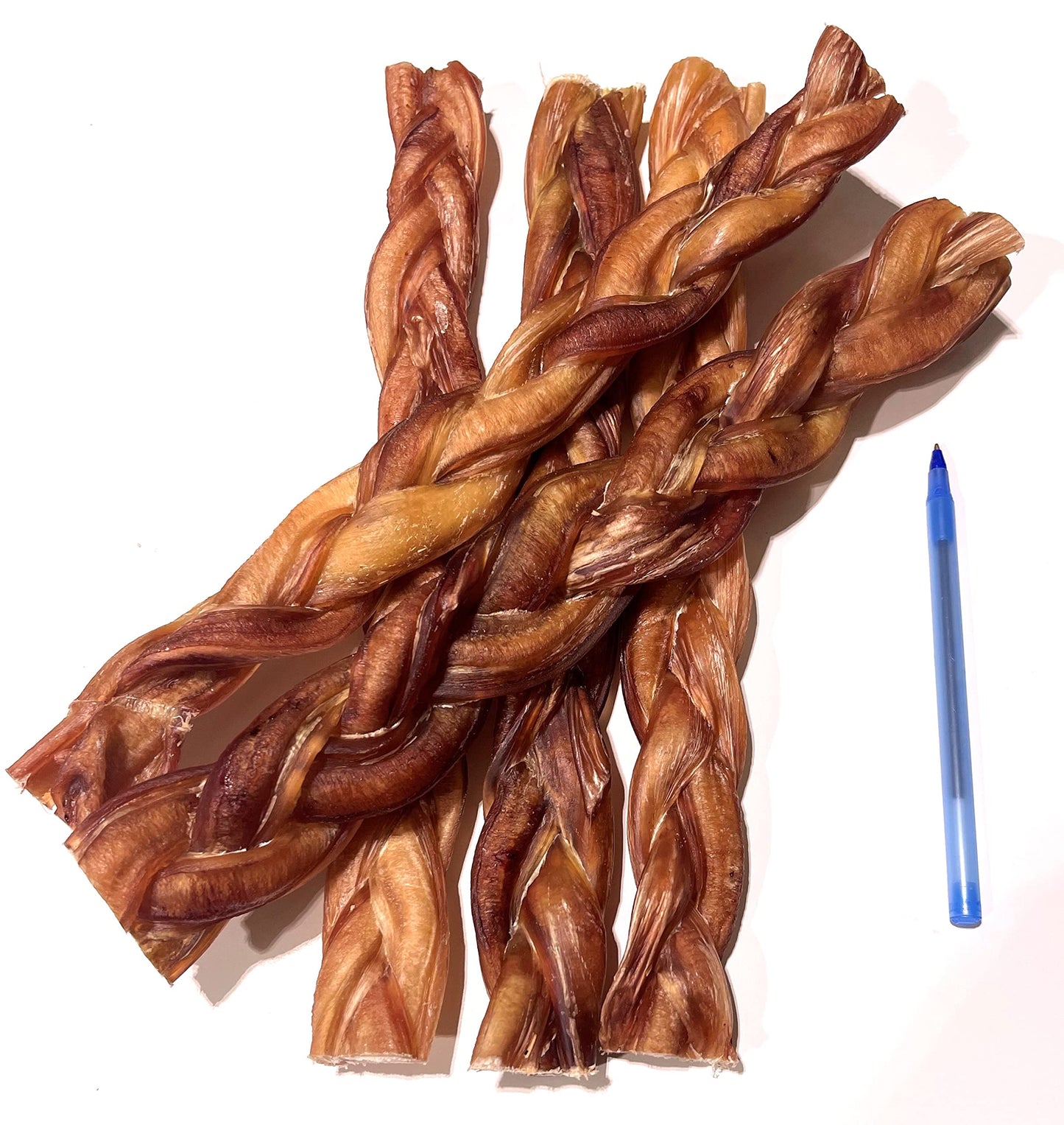 Canadian Made Bully Sticks for Dogs - 12 Inch Braided 3 Pack - Low to No Odor Bull Pizzle - Thick Premium Long Lasting