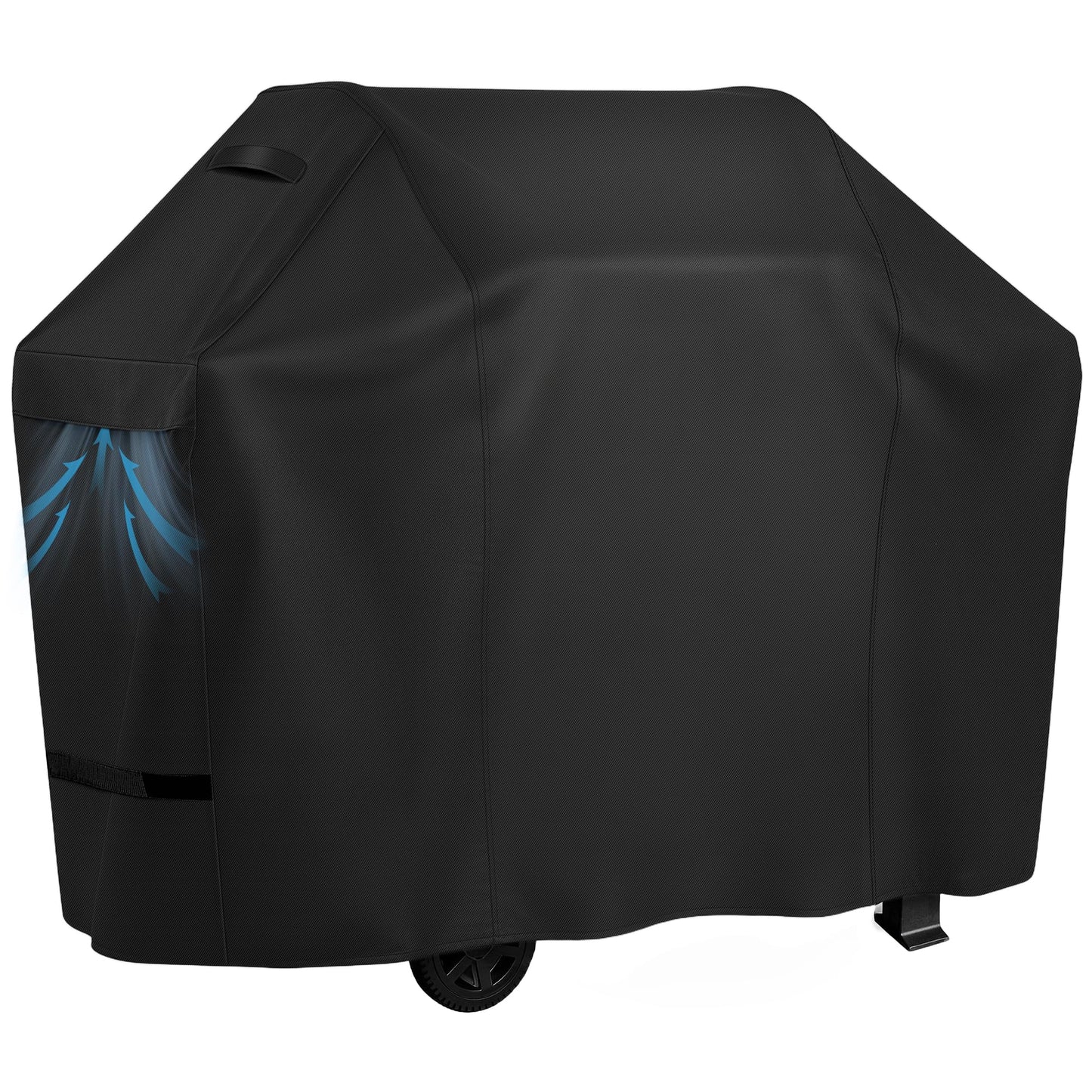 iCOVER Grill Cover 55in, 600D Heavy Duty with Mesh Air Vent, Waterproof Barbecue Gas Smoker Cover, UV and Fade Resistant, Fits Weber Char-Broil Nexgrill Brinkmann and More