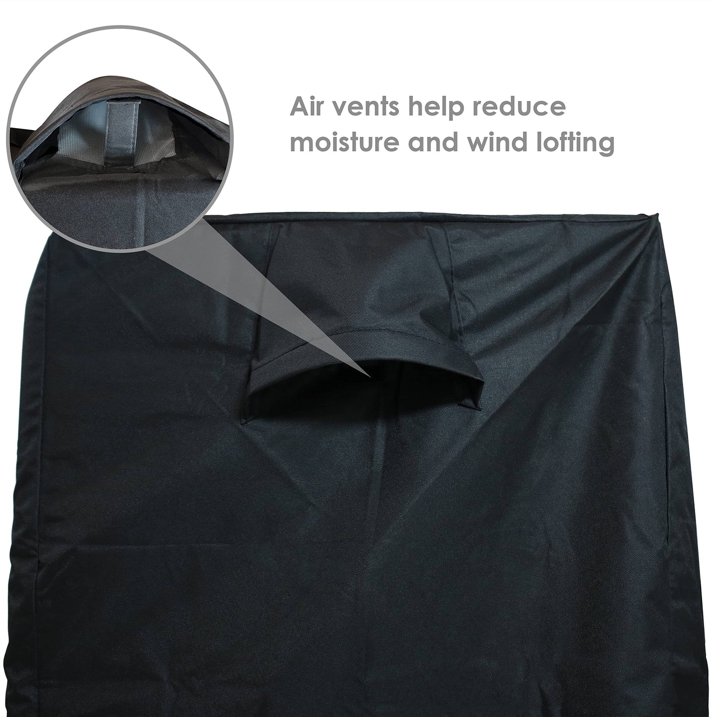 Sunnydaze 5-Foot Firewood Log Rack Cover - Weather-Resistant Outdoor Heavy-Duty Polyester with PVC Backing - Black
