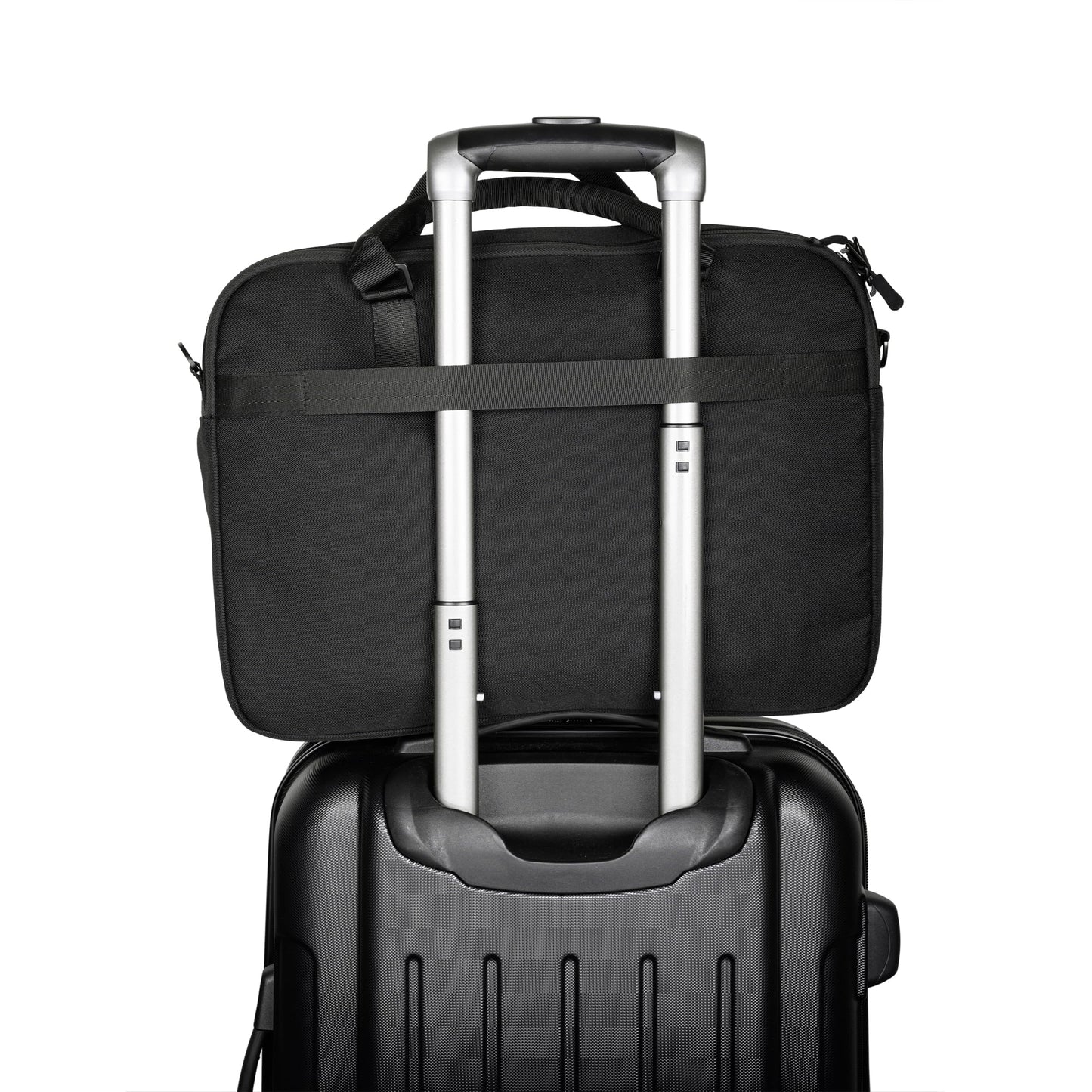 KENNETH COLE REACTION ProTec Faux Pebbled Leather Slim 16" Laptop Business Briefcase/Tablet Bag, Black