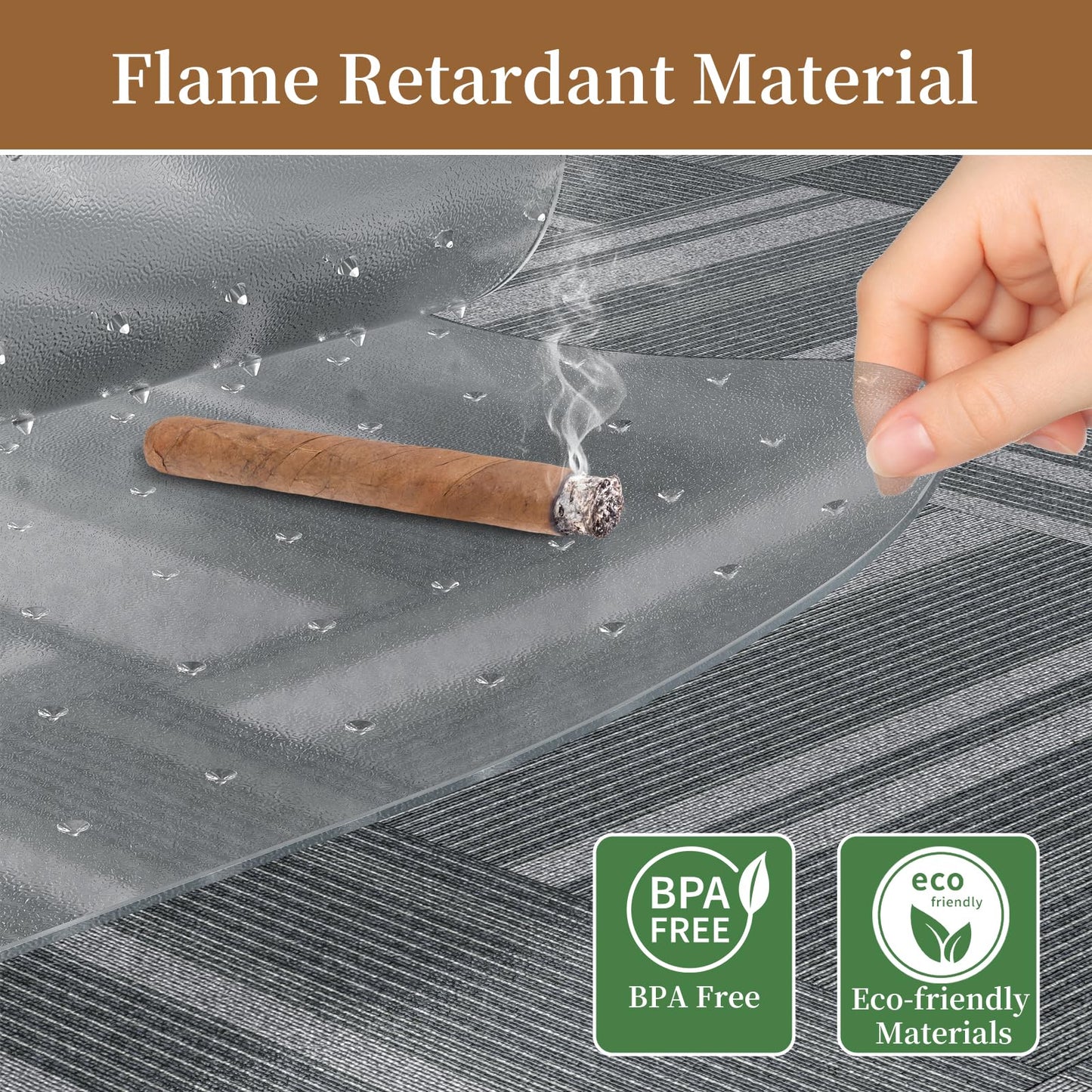 MESHDO Office Chair Mat for Carpet, 30" X 48" X 0.09" Clear and Thick Carpet Chair Mat with Non-Slip Studded for Home and Office Low Pile Carpets