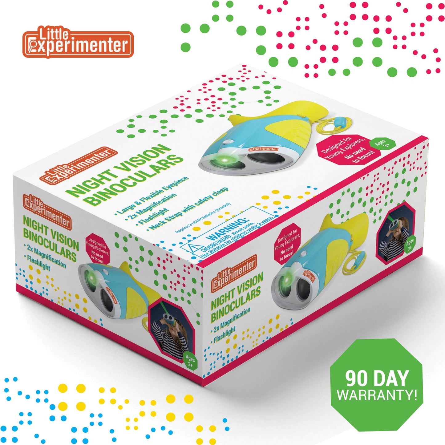 Toy Binoculars for Kids and Toddlers – Kids Toy Binoculars with Flashlight – Face Comfy Binoculars for Toddlers and Children Boys and Girls Age 3-12