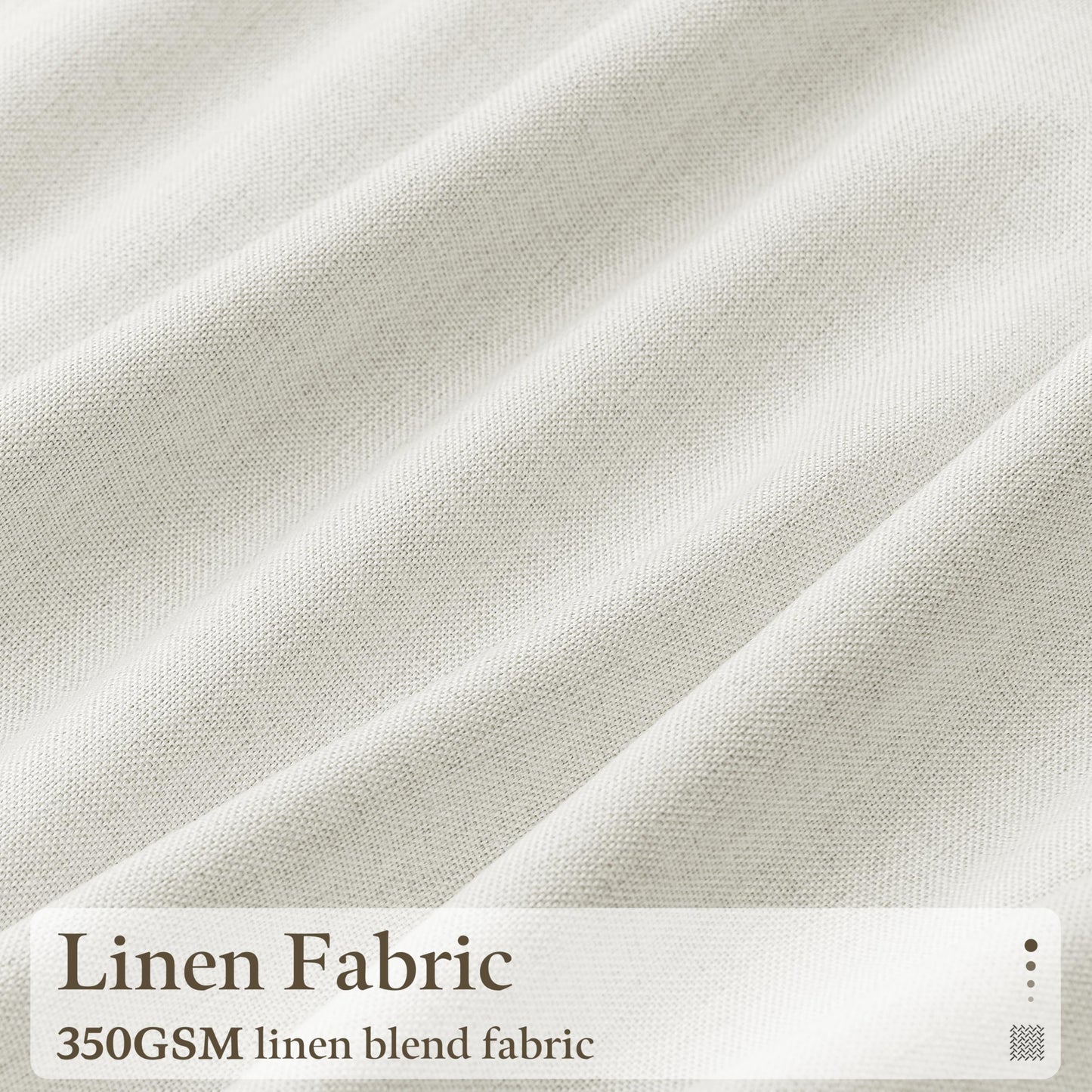 100% Blackout Curtains 84 Inch Length 2 Panels Set for Living Room Bedroom Grommet Thermal Insulated 100% Black Out Linen Drapes Room Darkening Window Curtains Ivory Cream Natural Drapes W50 x L84