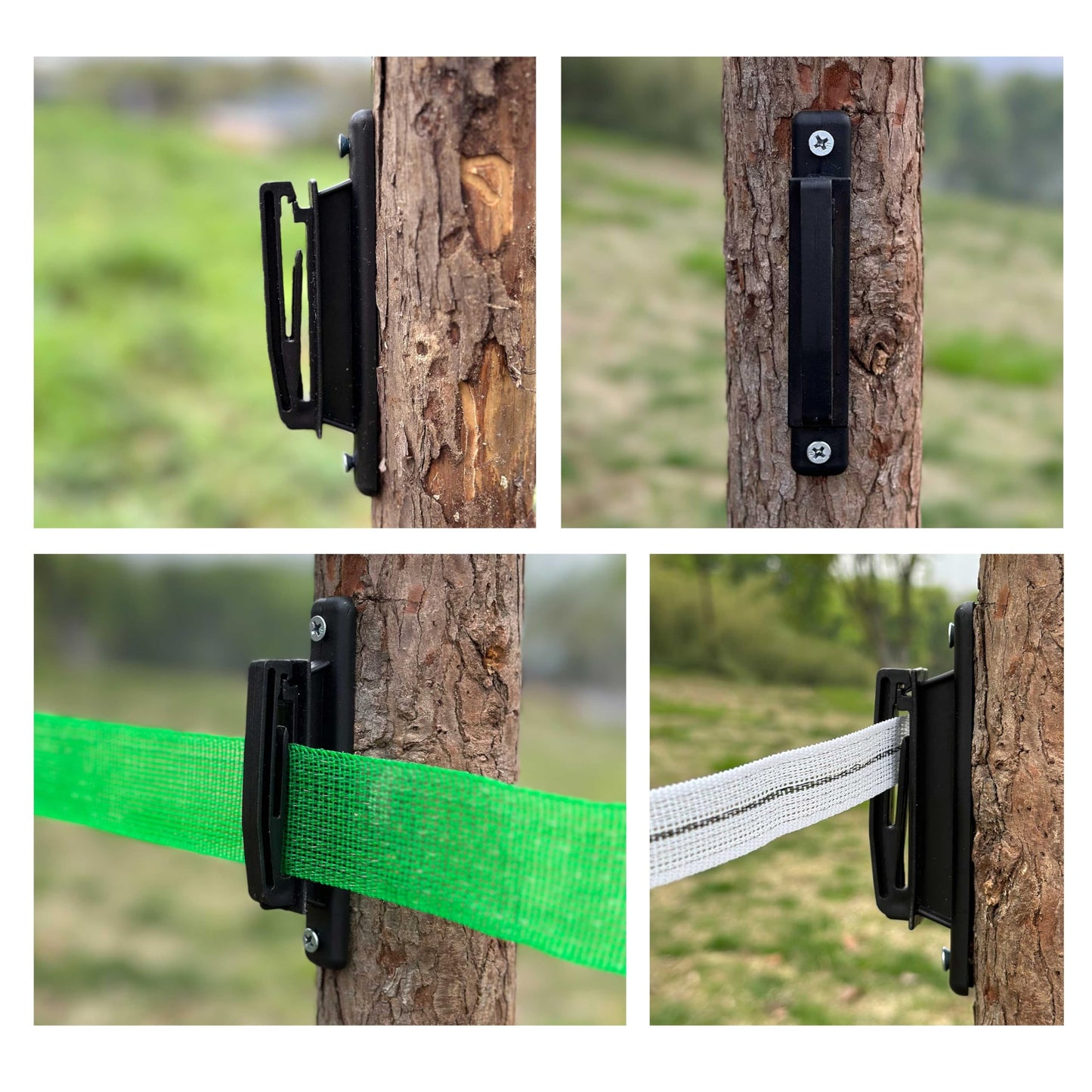 RiteFENCE Electric Fence Wood Post Polytape Insulator Nail on PolyTape Insulators for High Tensile PK50 in Black