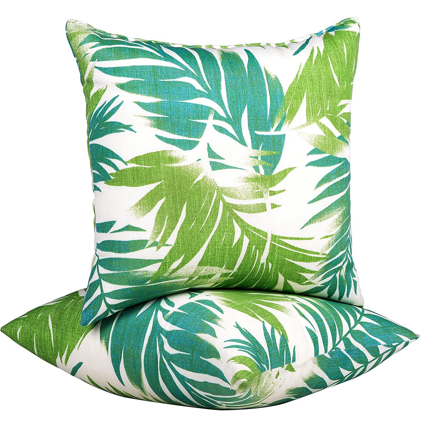 JMGBird Pack of 2 Outdoor Pillows for Patio Furniture 18''x18'' Waterproof Decorative Patio Furniture Pillows Indoor Throw Pillows with Inserts, Square Throw Pillow for Couch, Bed, Sofa, Bench, Chair