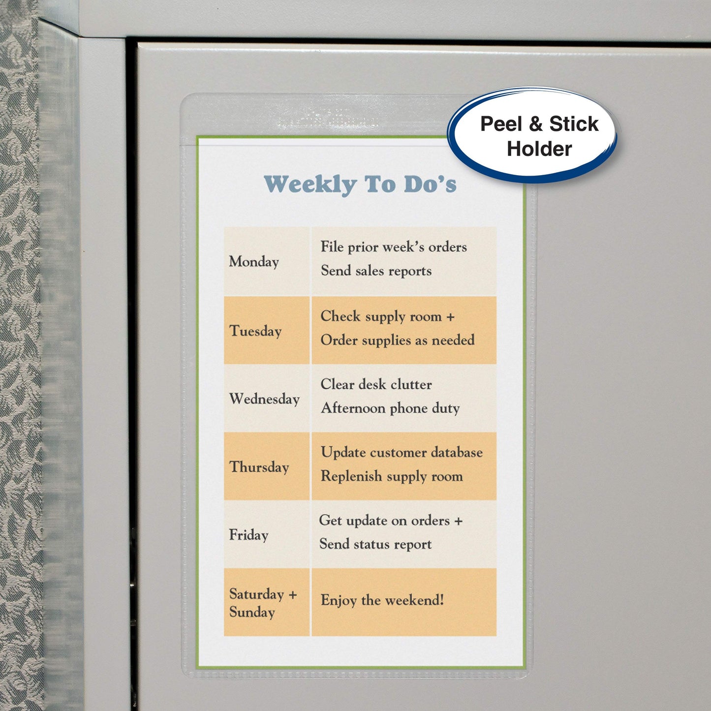 C-Line 70058 Shop Ticket Holder with self-Adhesive Back for 5 x 8 Insert, Clear, 50/Box