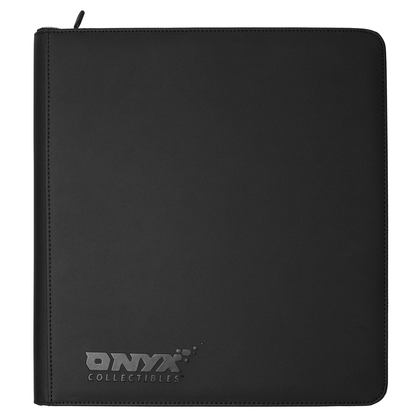 Onyx Trading Card Binder 12-Pocket 720 Cards - 30 Ringless Double Sided Pages for Standard Trading and Sports Cards - 12 Pocket Side Loading Pages for Trading or Sports Card Storage - Zipper (Black)