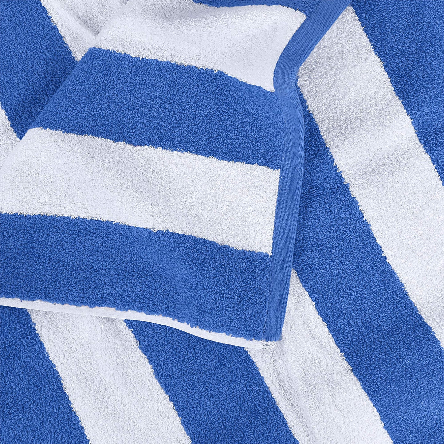 Utopia Towels 4 Pack Cabana Stripe Beach Towels (30x60 inches) - 100% Ring Spun Cotton Large Pool Towels, Soft and Quick Dry Swim Towels (Blue)