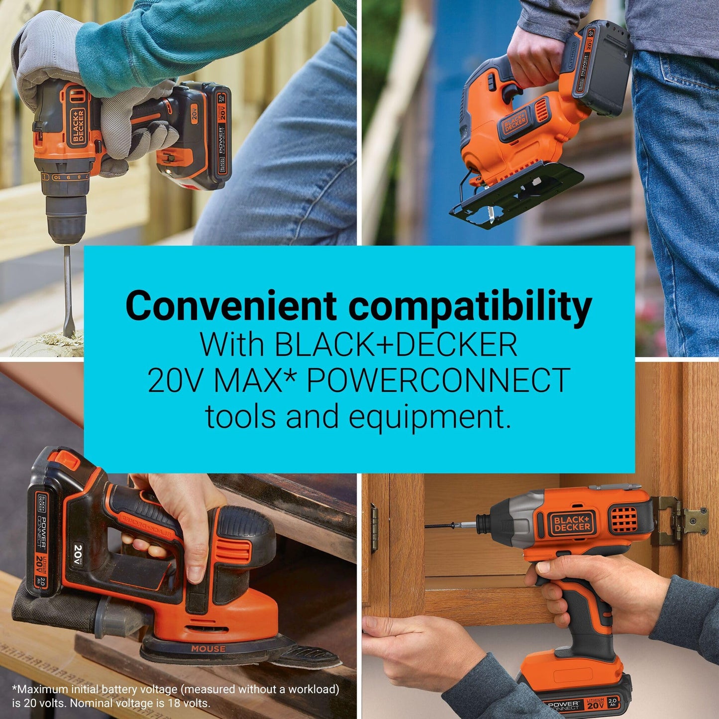 BLACK+DECKER 20V MAX Lithium Battery 2.0 Amp Hour (LBXR2020-OPE)