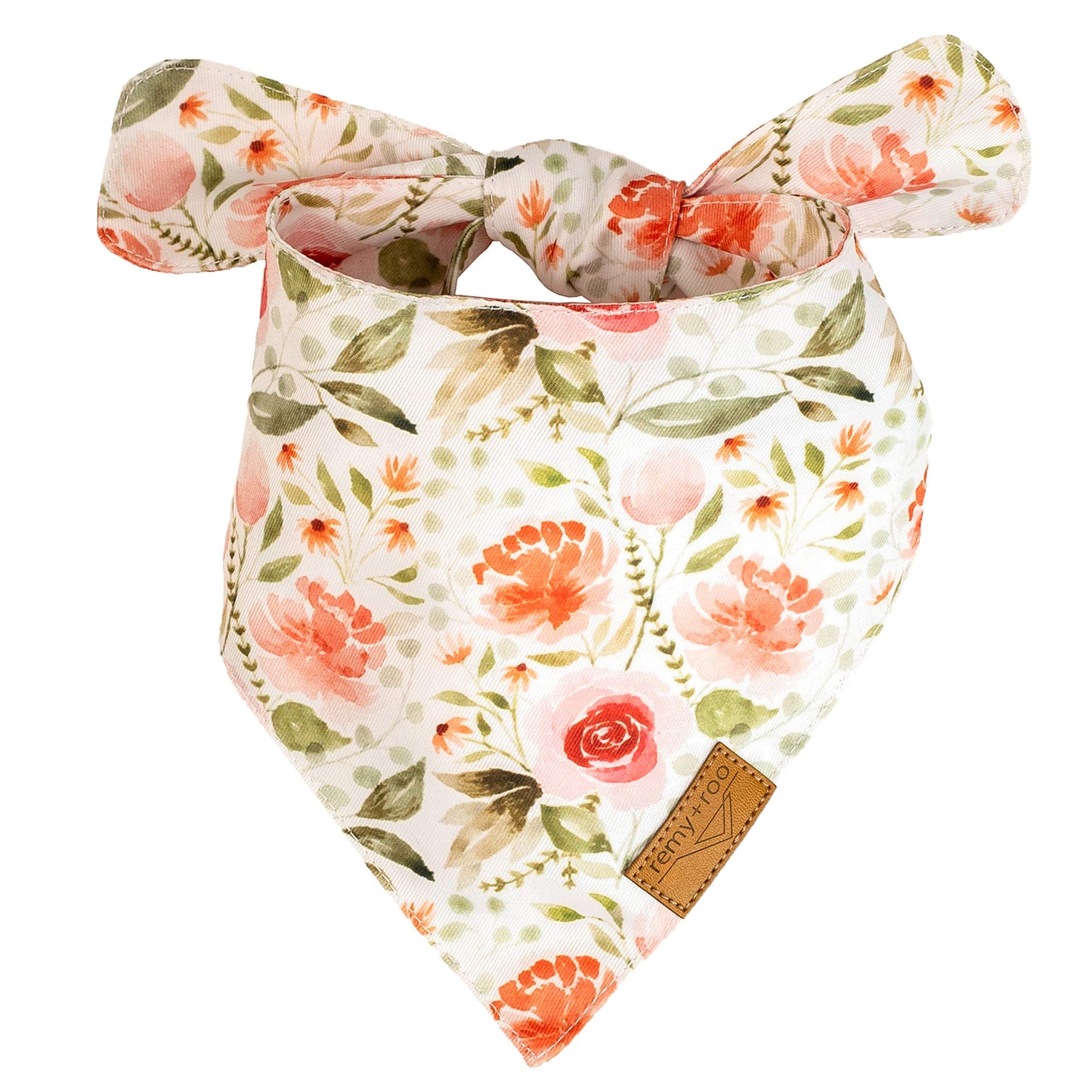 Remy+Roo Dog Bandanas - 4 Pack | Rubi Set | Premium Durable Fabric | Unique Shape | Adjustable Fit | Multiple Sizes Offered | (Large)