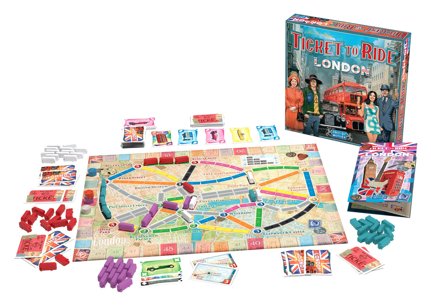 Ticket to Ride - Express - London (English) - Board Games - Strategy/Family - Fast-Paced Version of Ticket to Ride Set in London - Ages 8+ - 2 to 4 Players - Under 15 Minute Playtime - Made by Asmodee