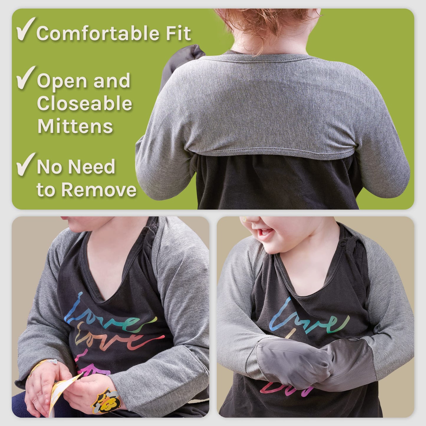 Bamboo Bubby Eczema Mitten Scratch Sleeves | Eczema Treatment Eczema Clothing, Midnight Blue, 5-6YR