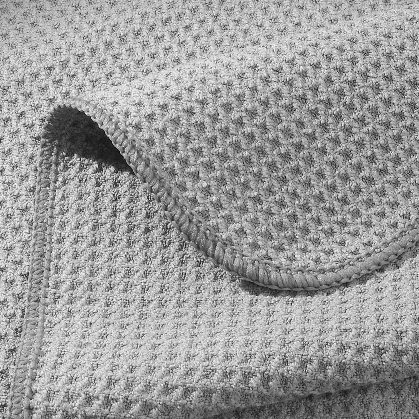 Polyte Premium Microfiber Kitchen Dish Hand Towel Waffle Weave (Dark Blue, Gray, Off White, 16x28) 12 Pack