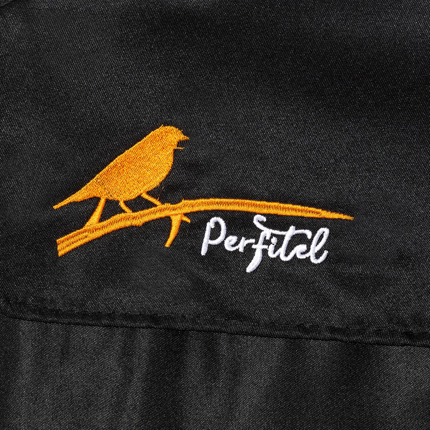 Perfitel Small Bird Cage Cover(Black) Good Night Black-Out Cover for Birdcage with Roof Top Durable Breathable Washable Material (18x14x 39) inches(cage is not Included) (18 * 14 * 40, U-Shaped)