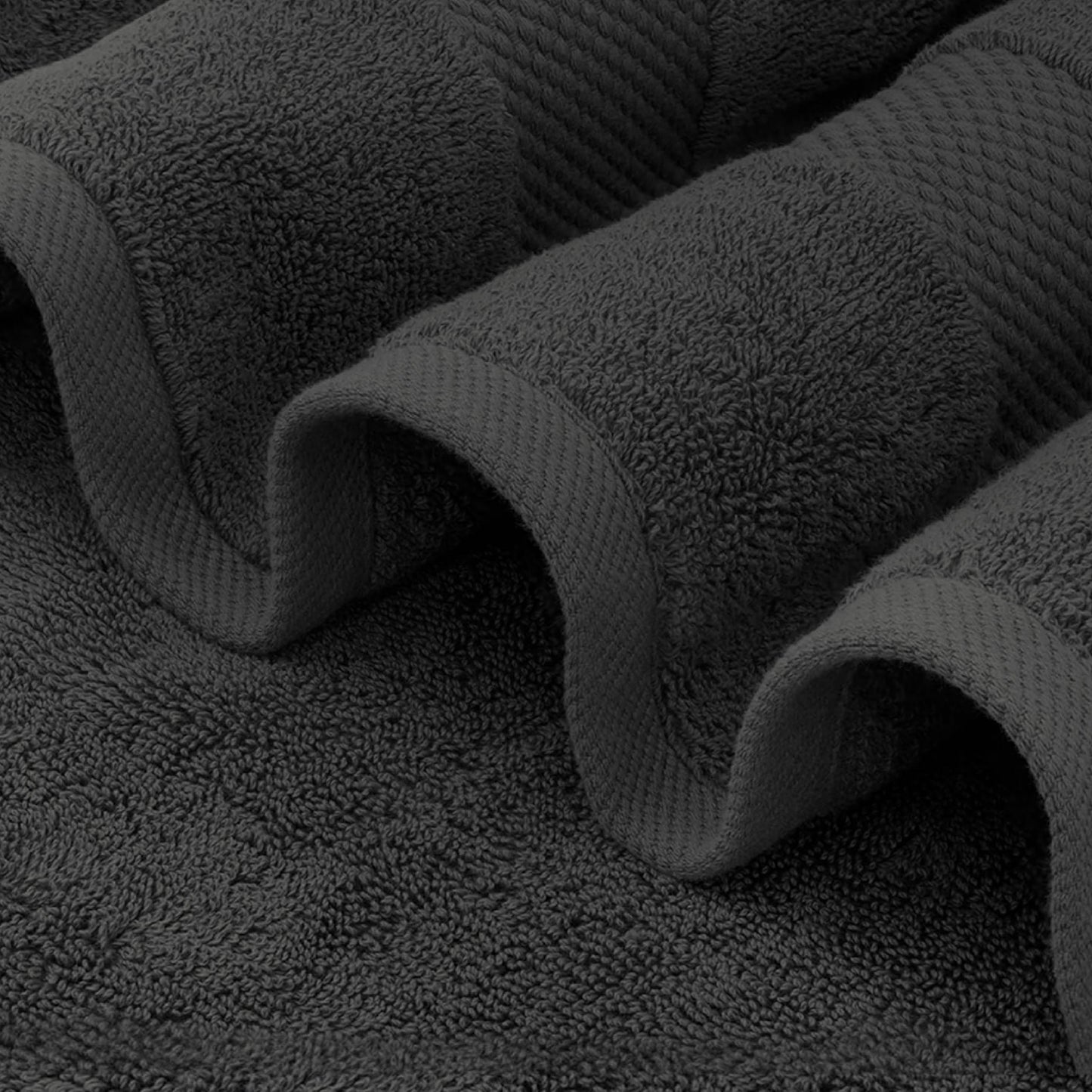 A1 Home Collections 100% Organic Cotton Towels 650 GSM Plush Quick Dry GOTS Certified, Oeko-Tex Green Certified (Hand Towel Pack of 4)