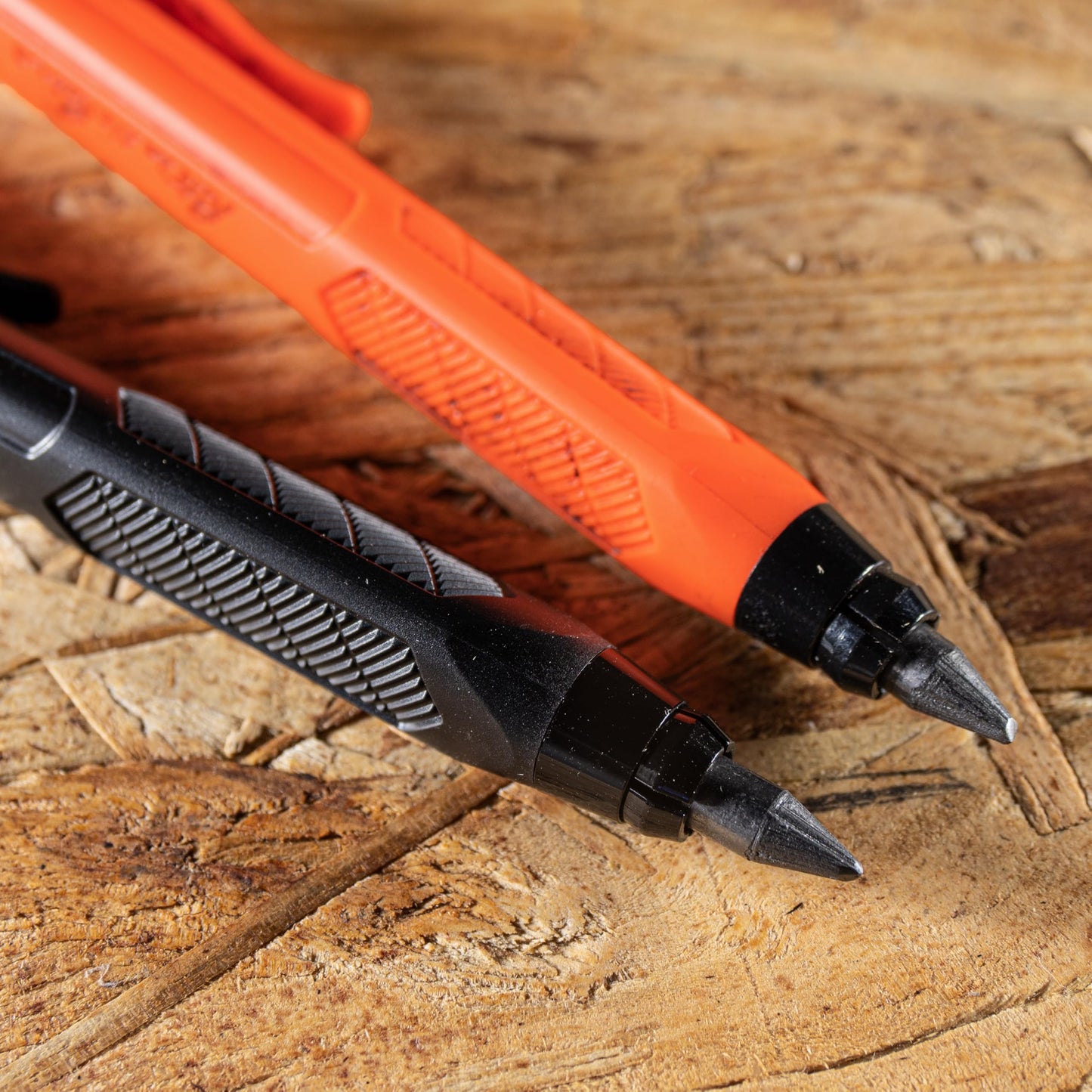 Rite in the Rain Heavy Duty Gravity-Fed Lead Holder Pencil, 5.6mm Dark (2B) Lead, Black and Orange Barrel, 2 Pack (No. 56-2)