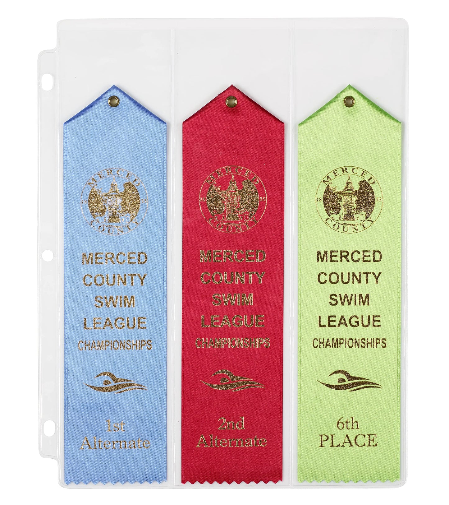 Mercurydean Track and Field Gift Award Ribbon Binder Organizer Display Storage Track Present Ribbons Holder 15 Pages Sheets and More