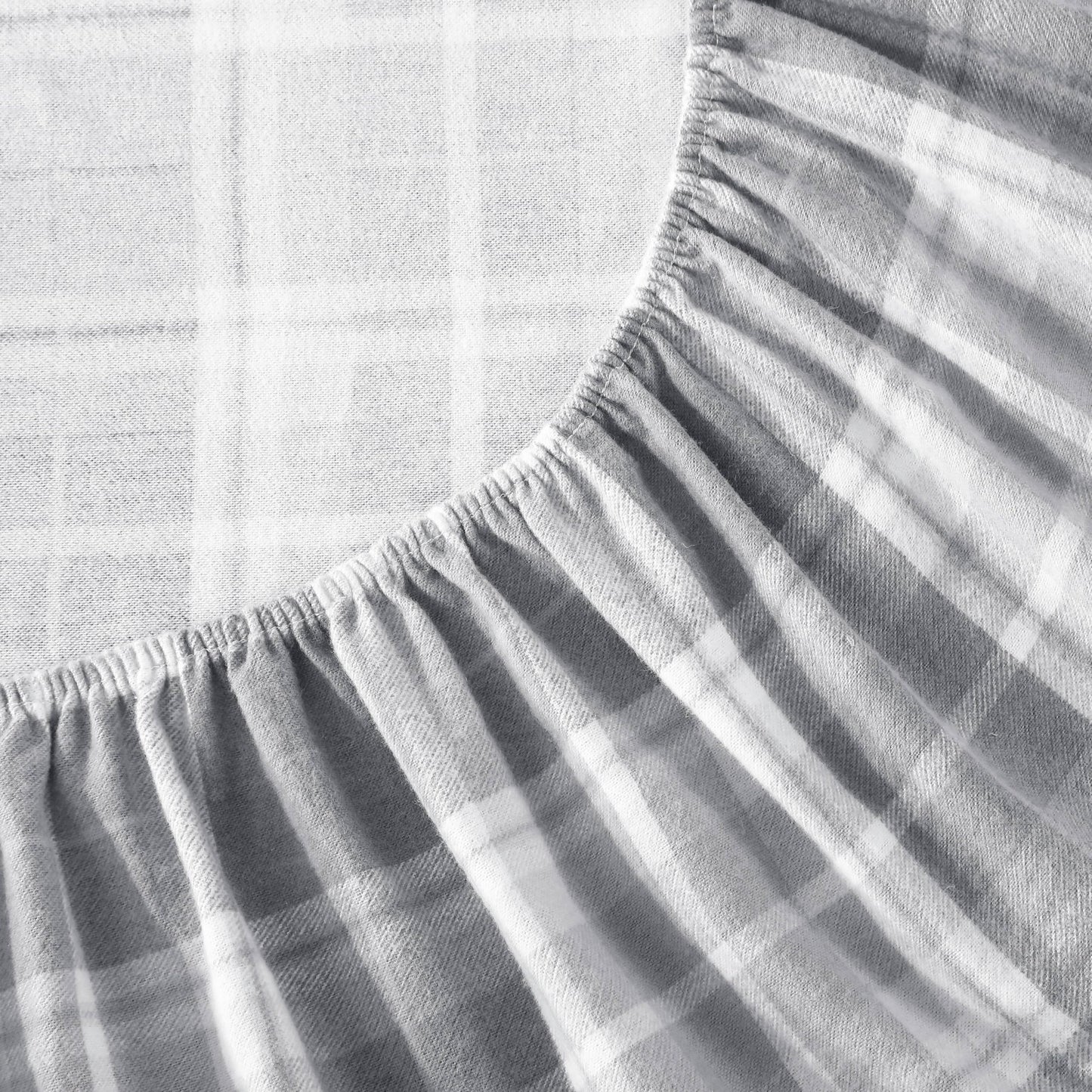 Laura Ashley Home - Flannel Collection - Sheet Set - 100% Cotton, Ultra-Soft Brushed Flannel, Pre-Shrunk & Anti-Pill, Machine Washable Easy Care, Queen, Mulholland Plaid Grey