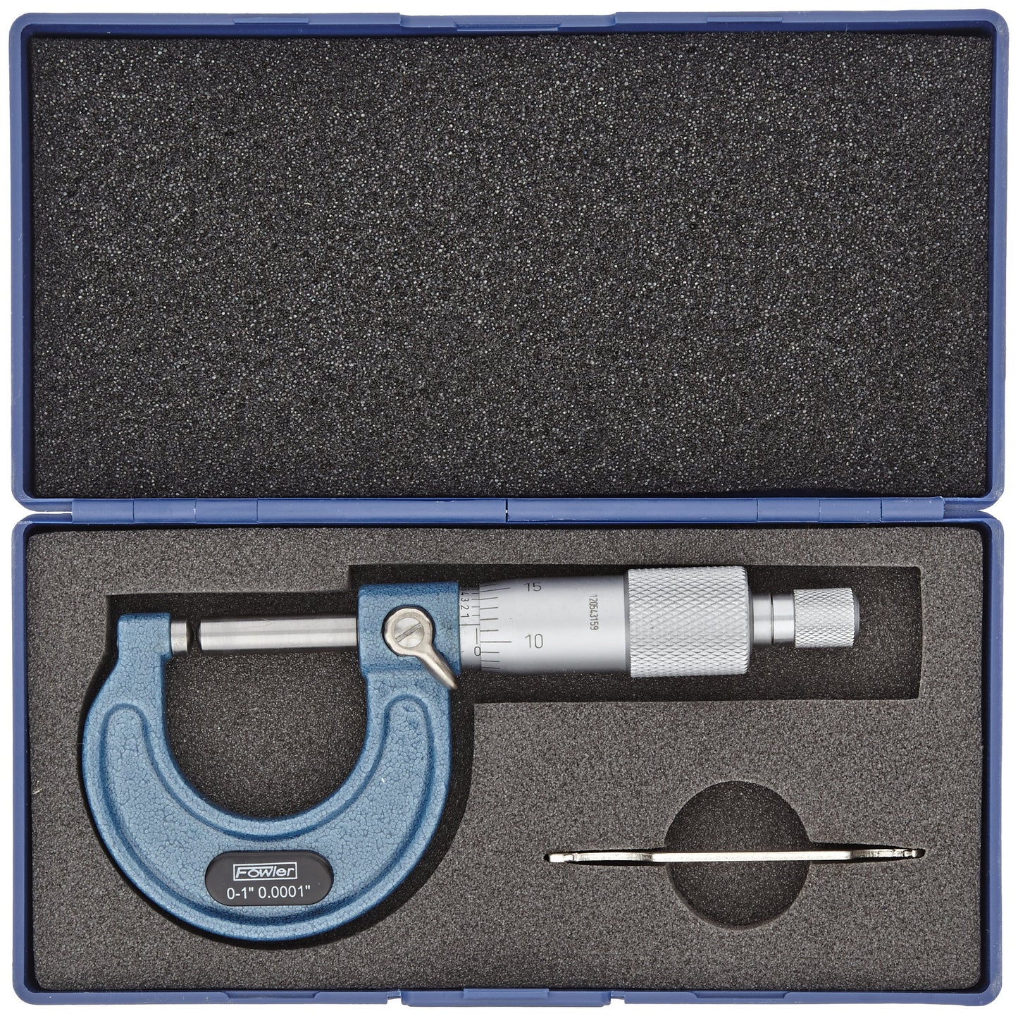 Fowler 52-244-101-1 Ball Anvil and Spindle Micrometer, 0-1" Measuring Range, 0.0001" Graduation, 0.0001" Accuracy