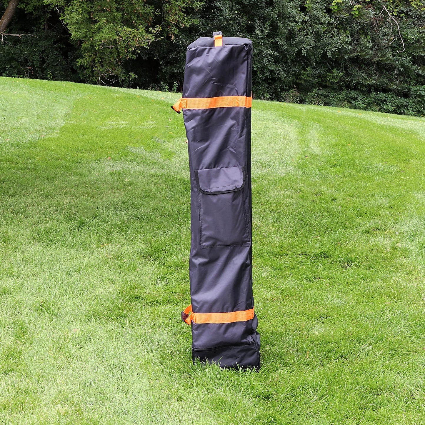 Sunnydaze Premium Pop-Up Canopy Rolling Carrying Bag - 7.25" W x 54" L x 7.25" H - 420D Polyester - Black