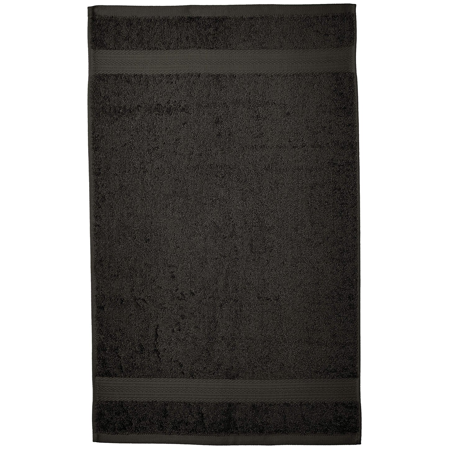 Amazon Basics Fade-Resistant Cotton Hand Towel - 6-Pack, Black