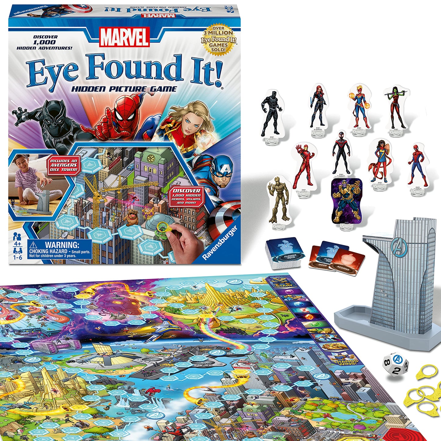 Ravensburger Marvel Eye Found It! Board Game for Boys and Girls Ages 4 and Up - A Fun Family Game