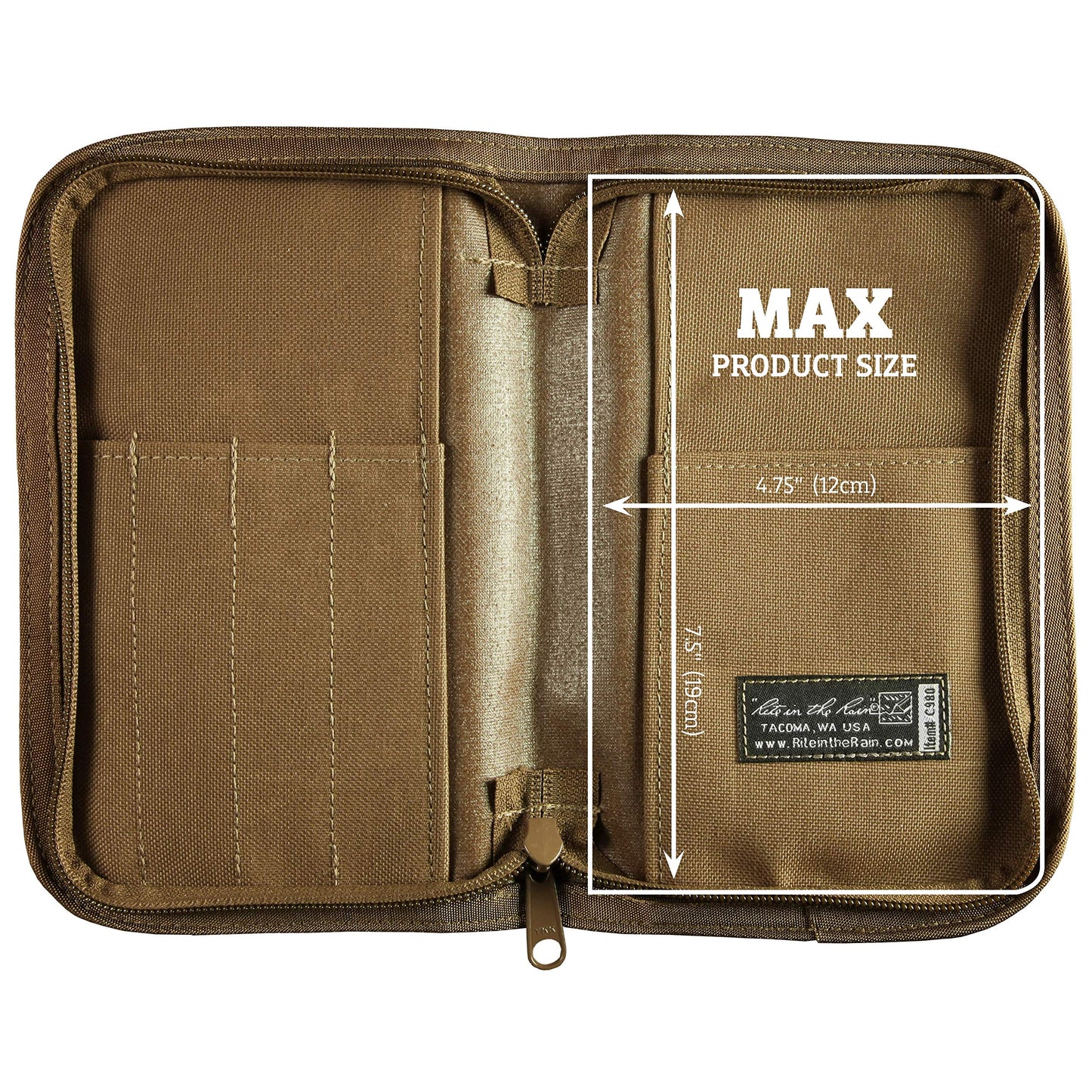 Rite in The Rain C980 All-Weather Cordura Fabric Notebook Cover, 5 1/2" x 8 1/2", Tan