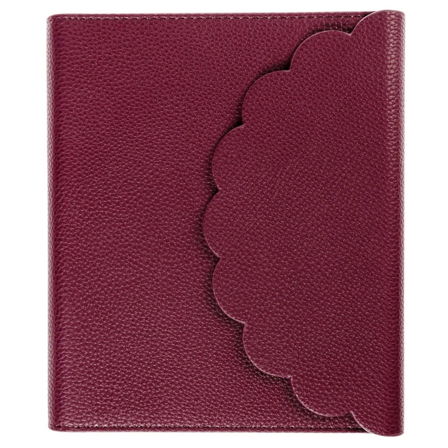 Graphique Vegan Leather Wrap Journal Luxe Collection, Hardcover Diary Notebook for Writing, 160 Lined Pages, 7” x 8.75”, Plum Red